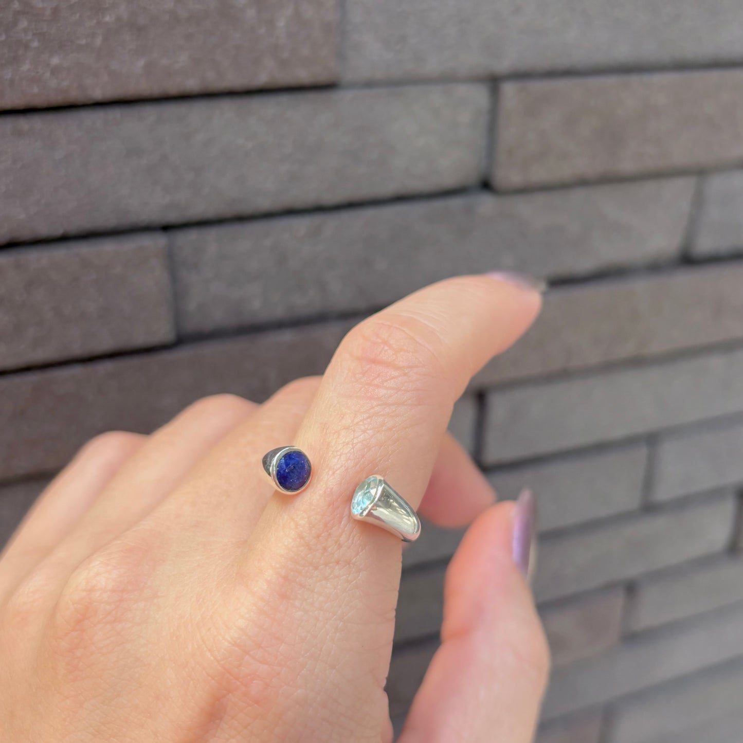 Silver925 2stone ring 19