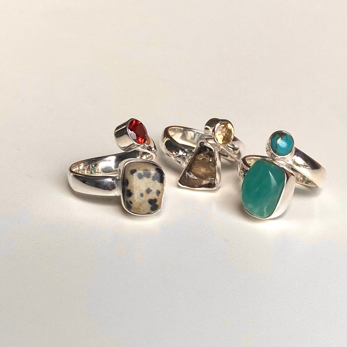 Silver925 2stone ring 15