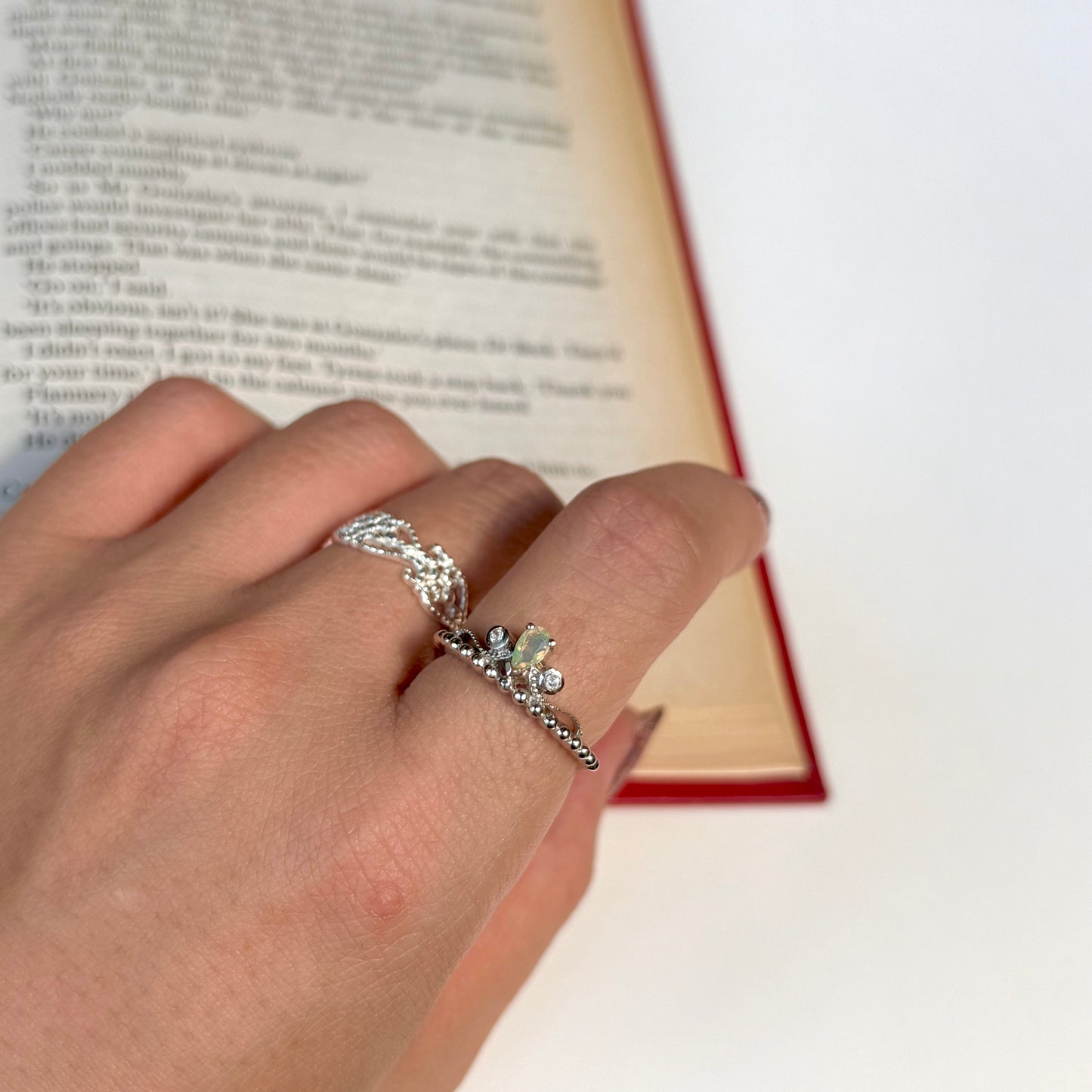 【Biju mam poco】Tiara ring -Opal-