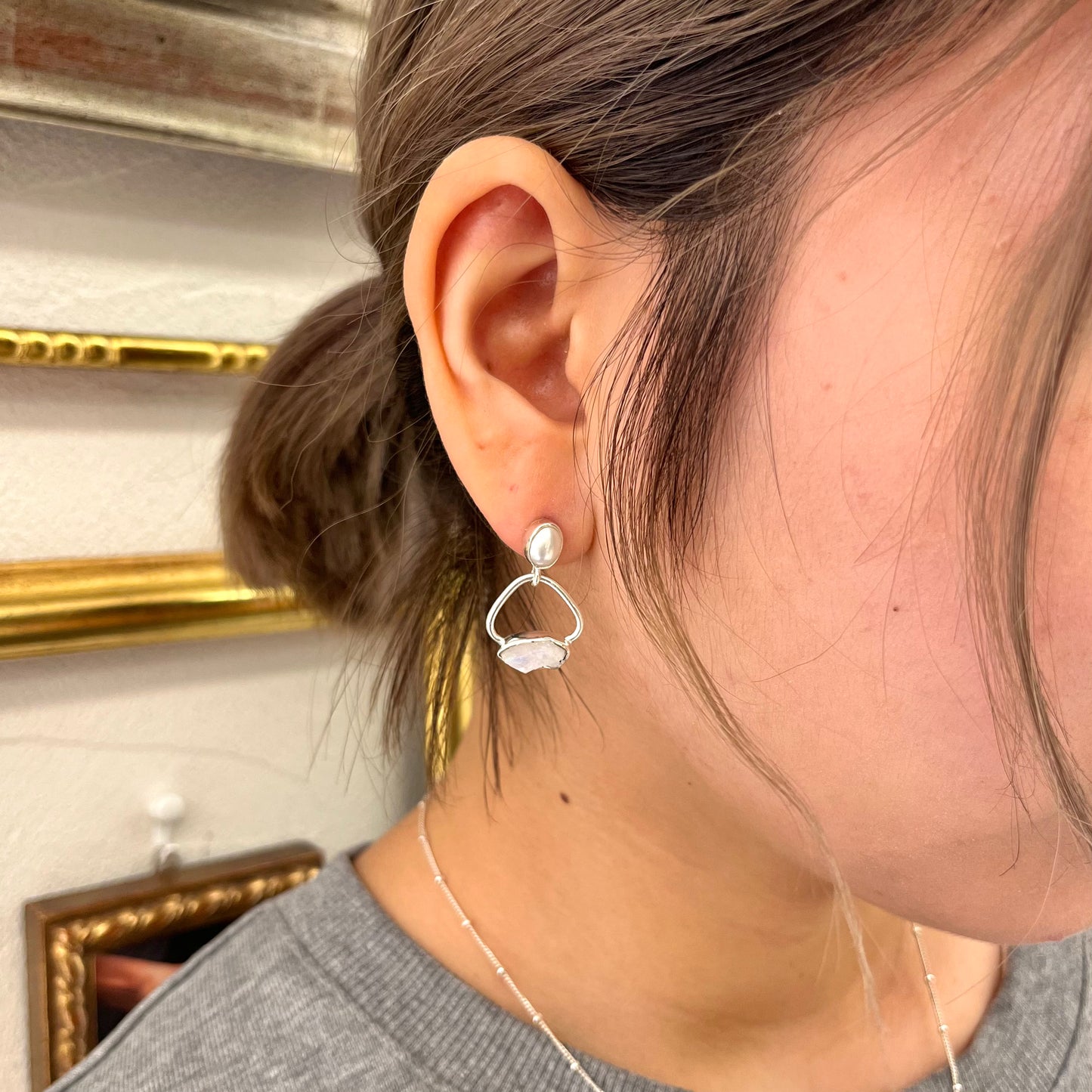Silver925 2stone pierce