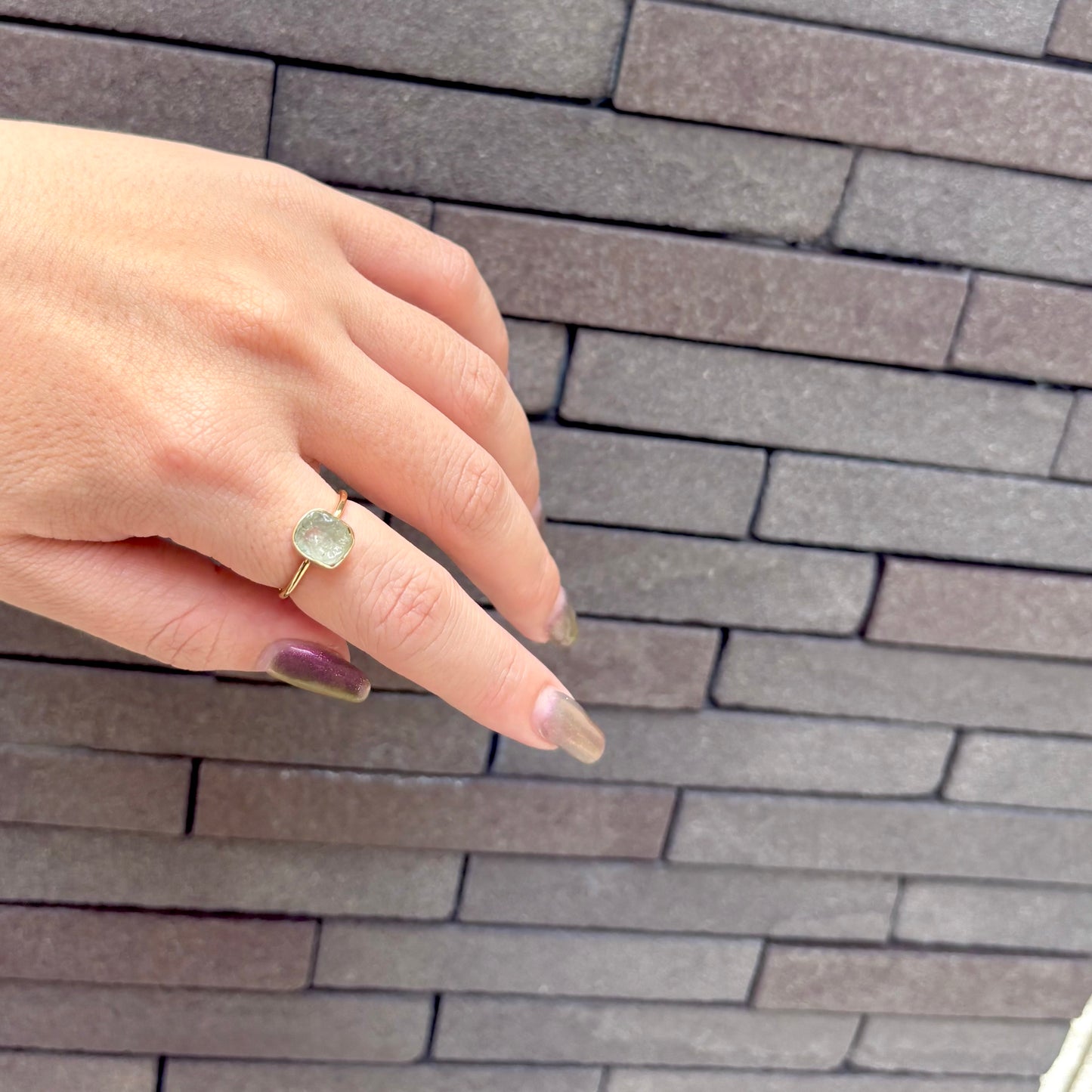 Brass roughcut ring