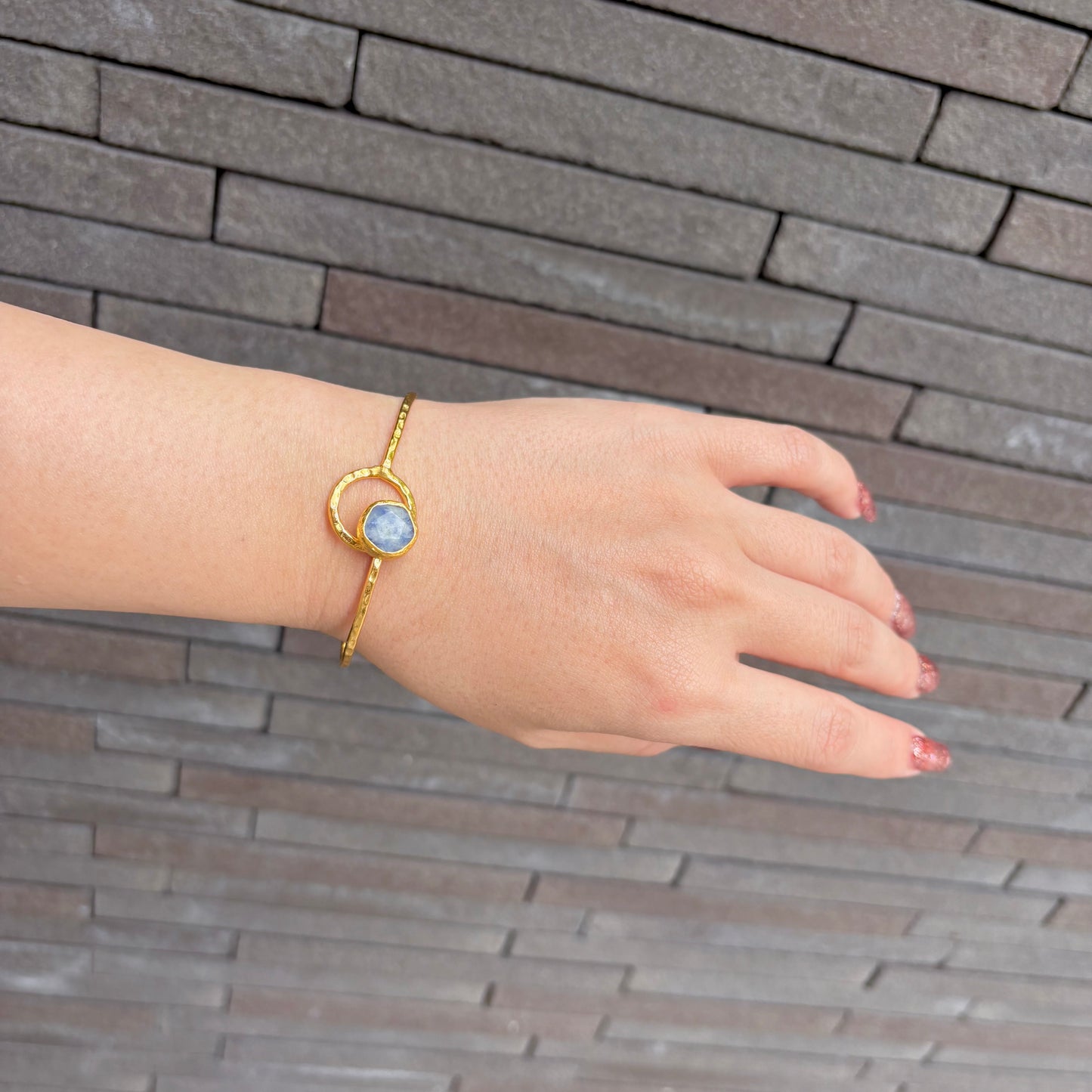 Brass 1stone bangle 2