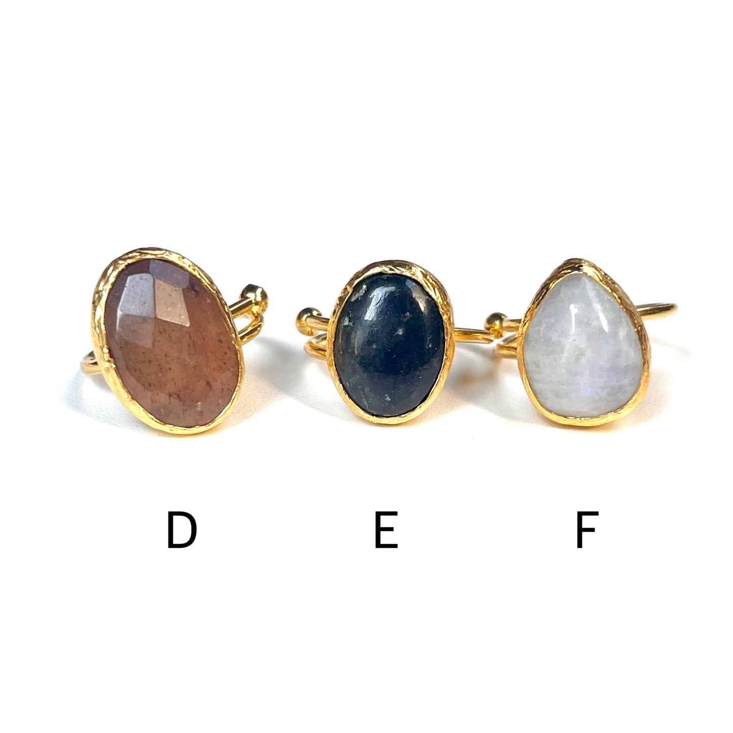Brass 1stone ring 1