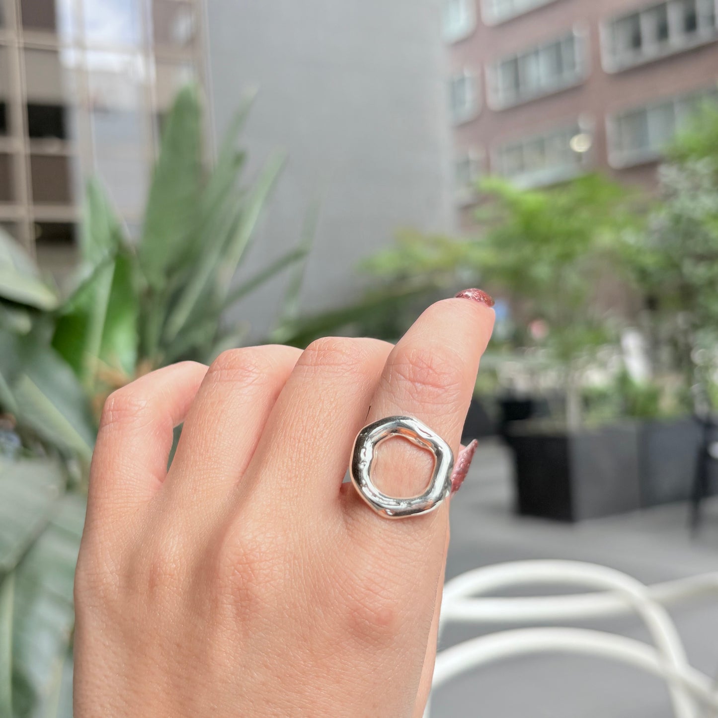 Silver925 plain ring 62
