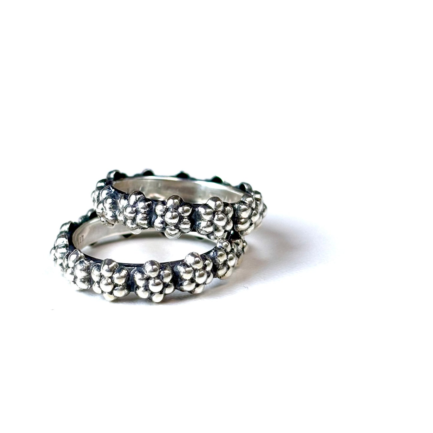 Flower plain ring 25