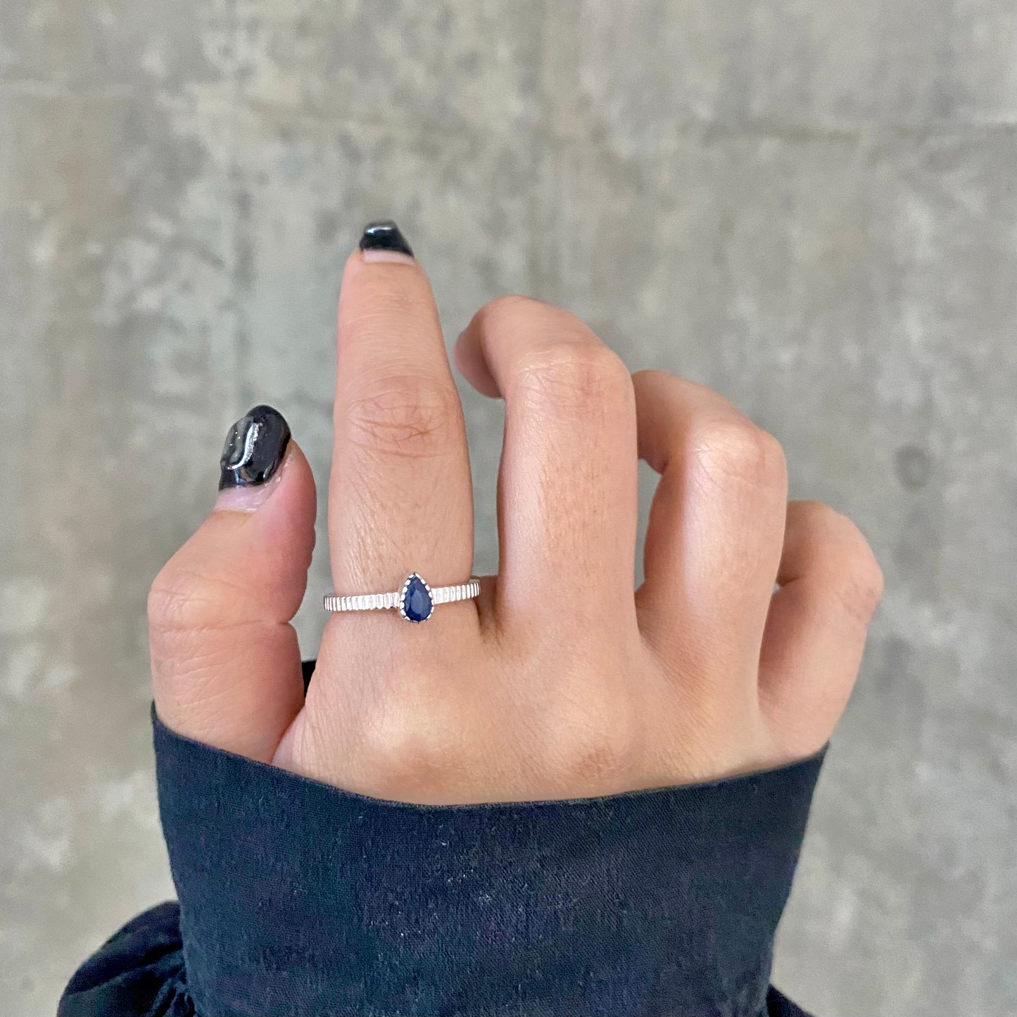 Silver925 petit ring〈drop〉