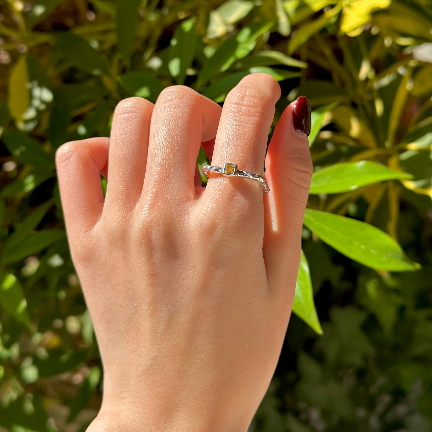 Silver925 square petit ring