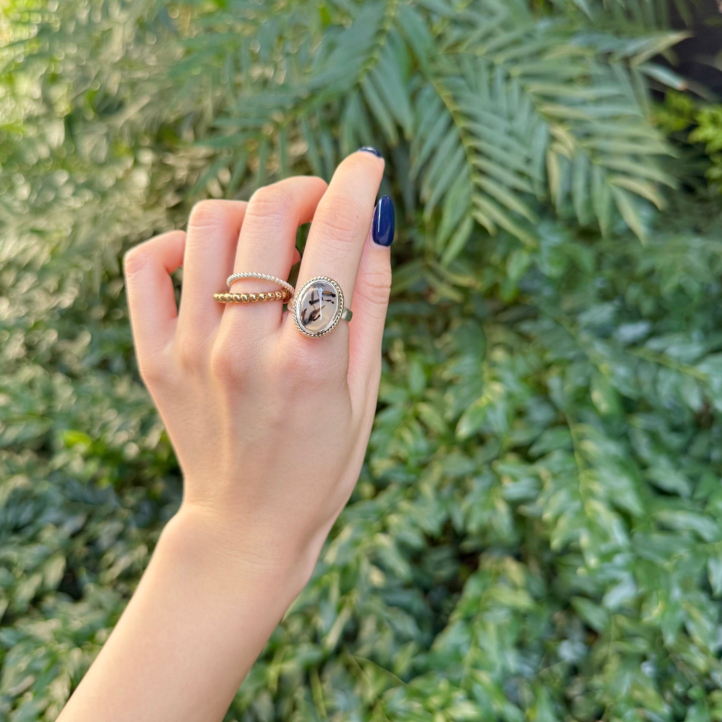 Silver925×Brass design ring 9