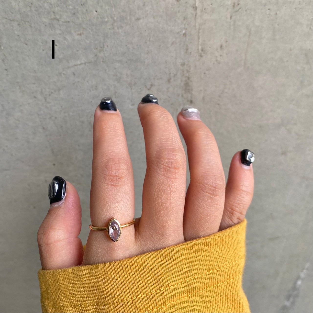 Brass petit ring〈purple〉