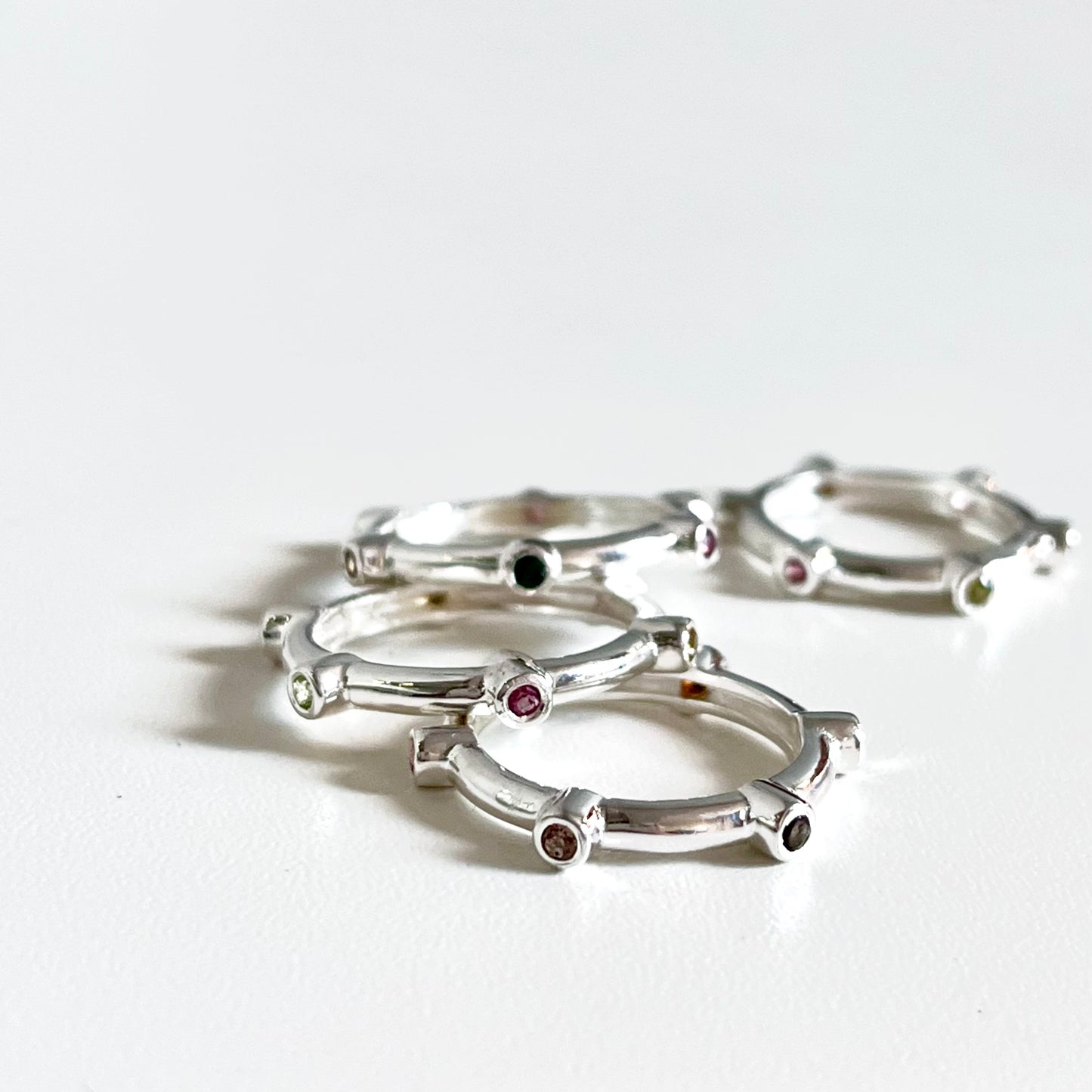 Multi tourmaline ring