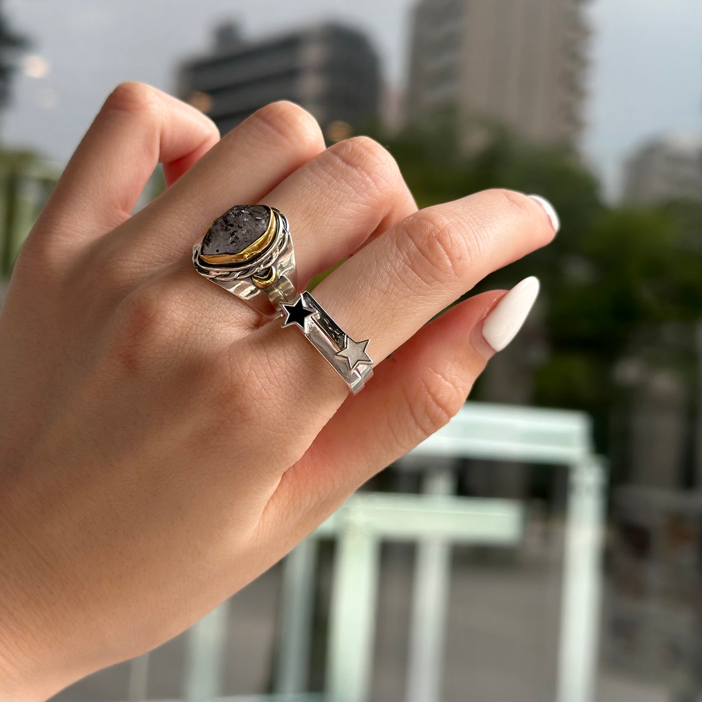 Star enamel ring 2