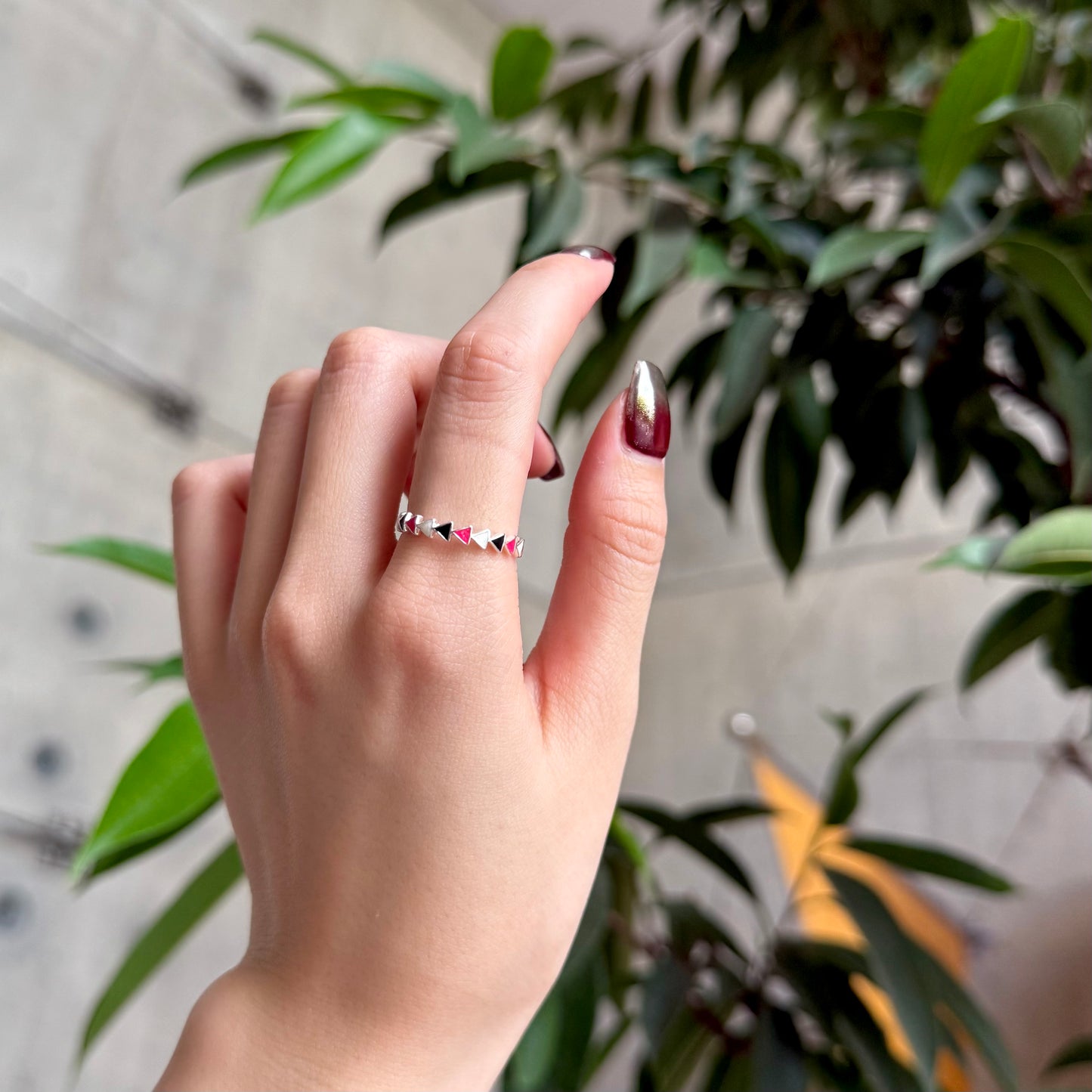 【オンライン先行】Triangle enamel ring 3