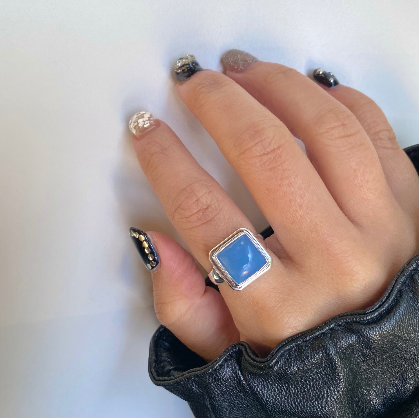 Silver925 square ring 9