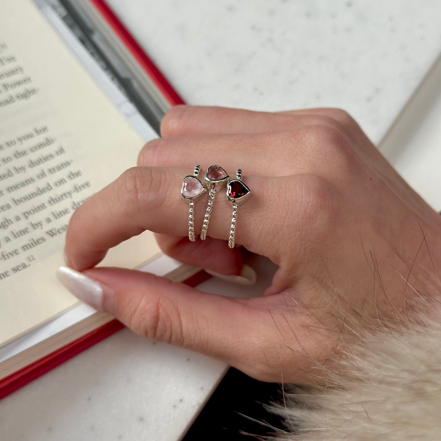 Silver925 Heart petit ring 2