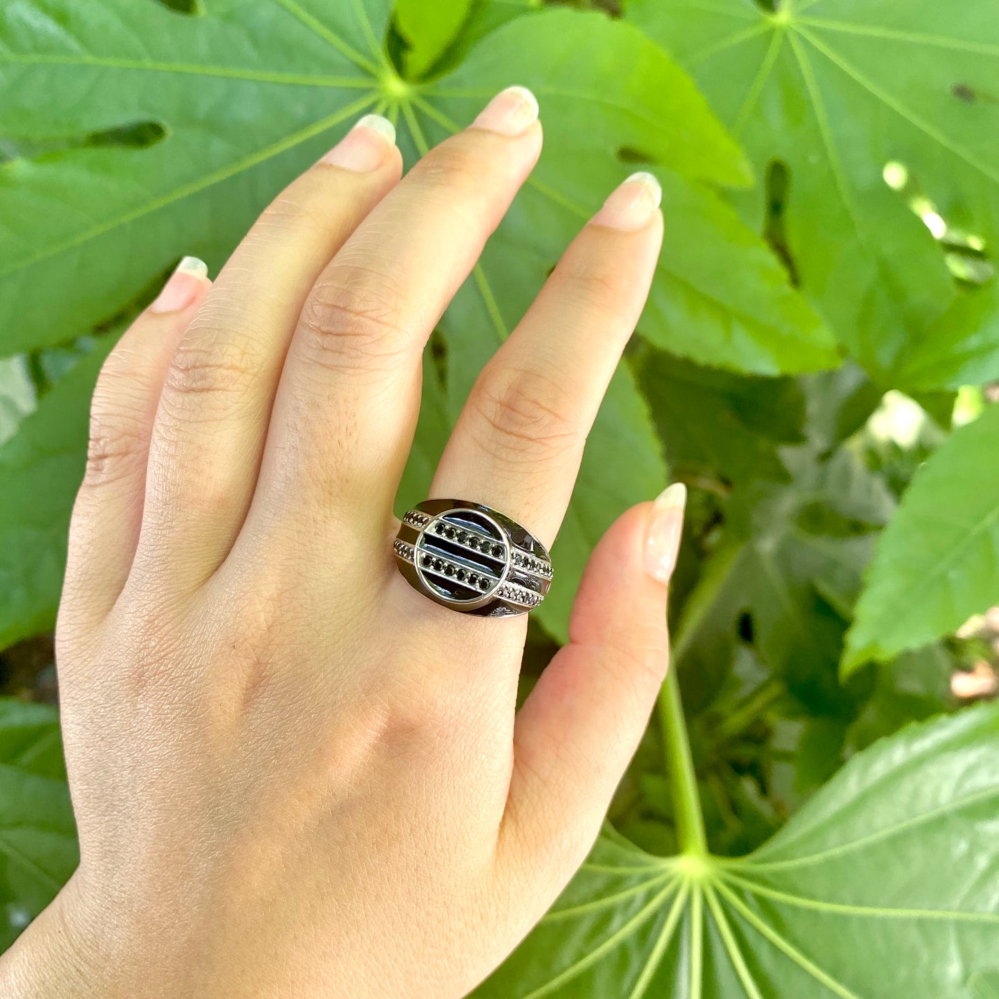 【Bijumam poco】Enamel × stone ring