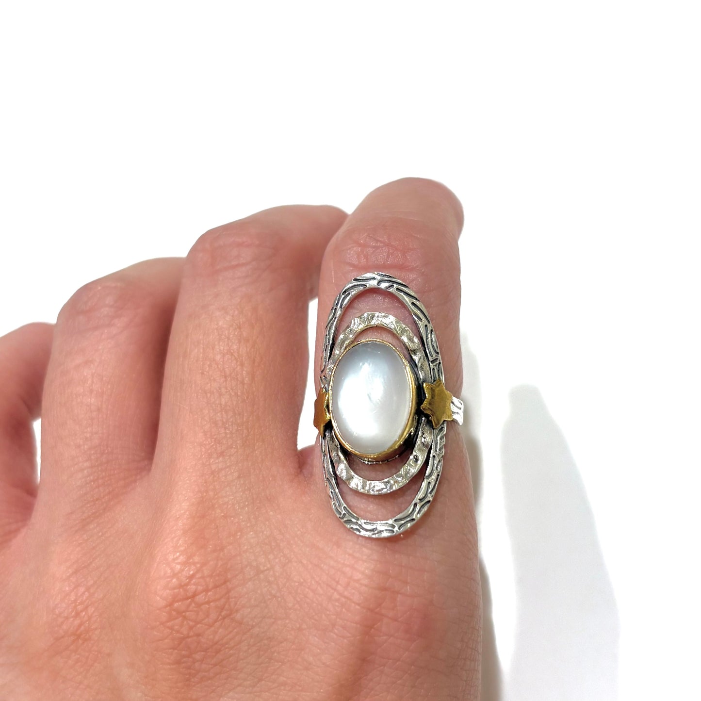 Silver925×Brass star design ring