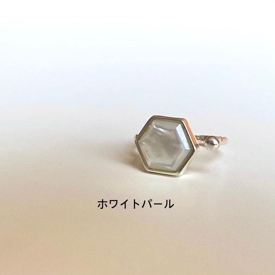 Silver925 Hexagon fork ring