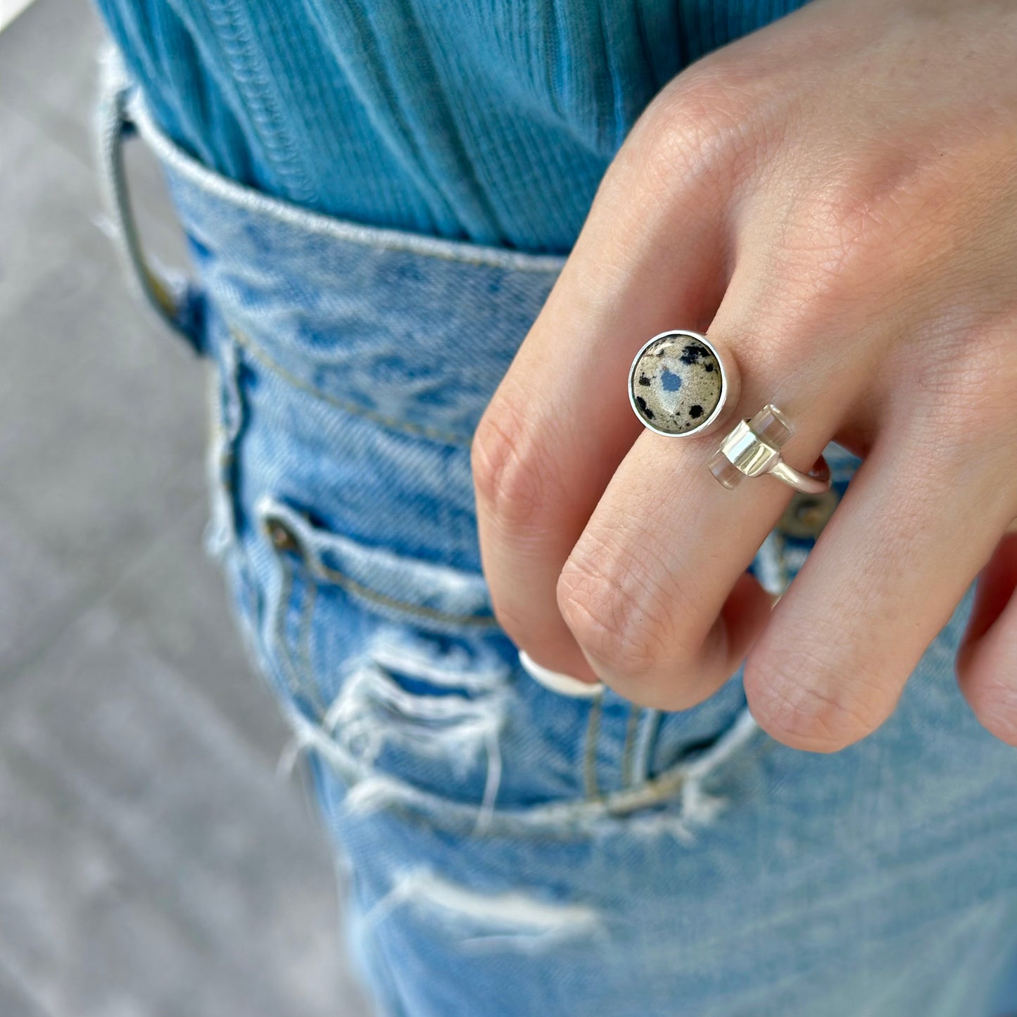 Silver925 2stone ring 6