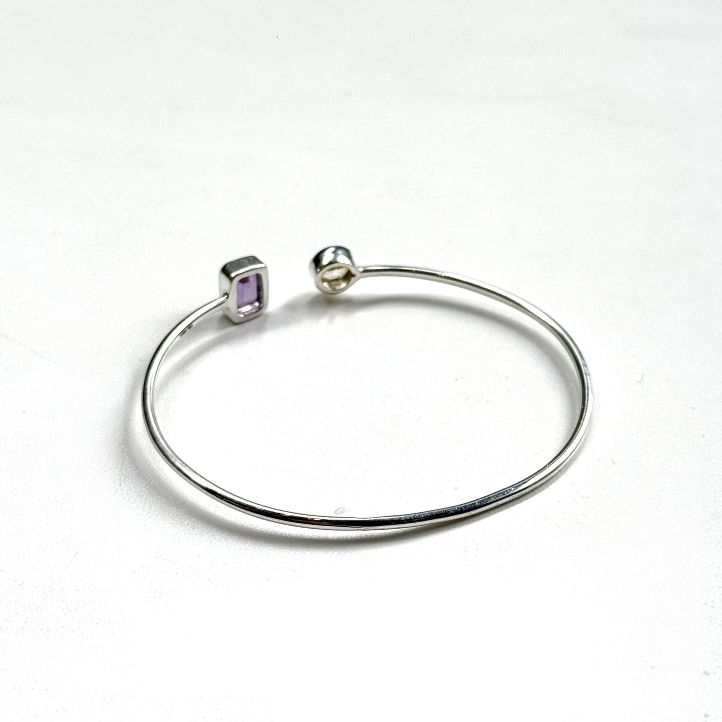 Silver925 2stone bangle 1