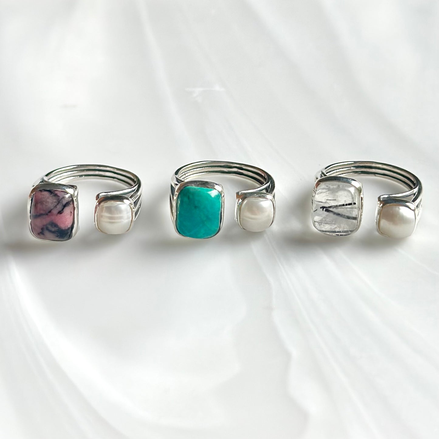 Silver925 2stone ring 12