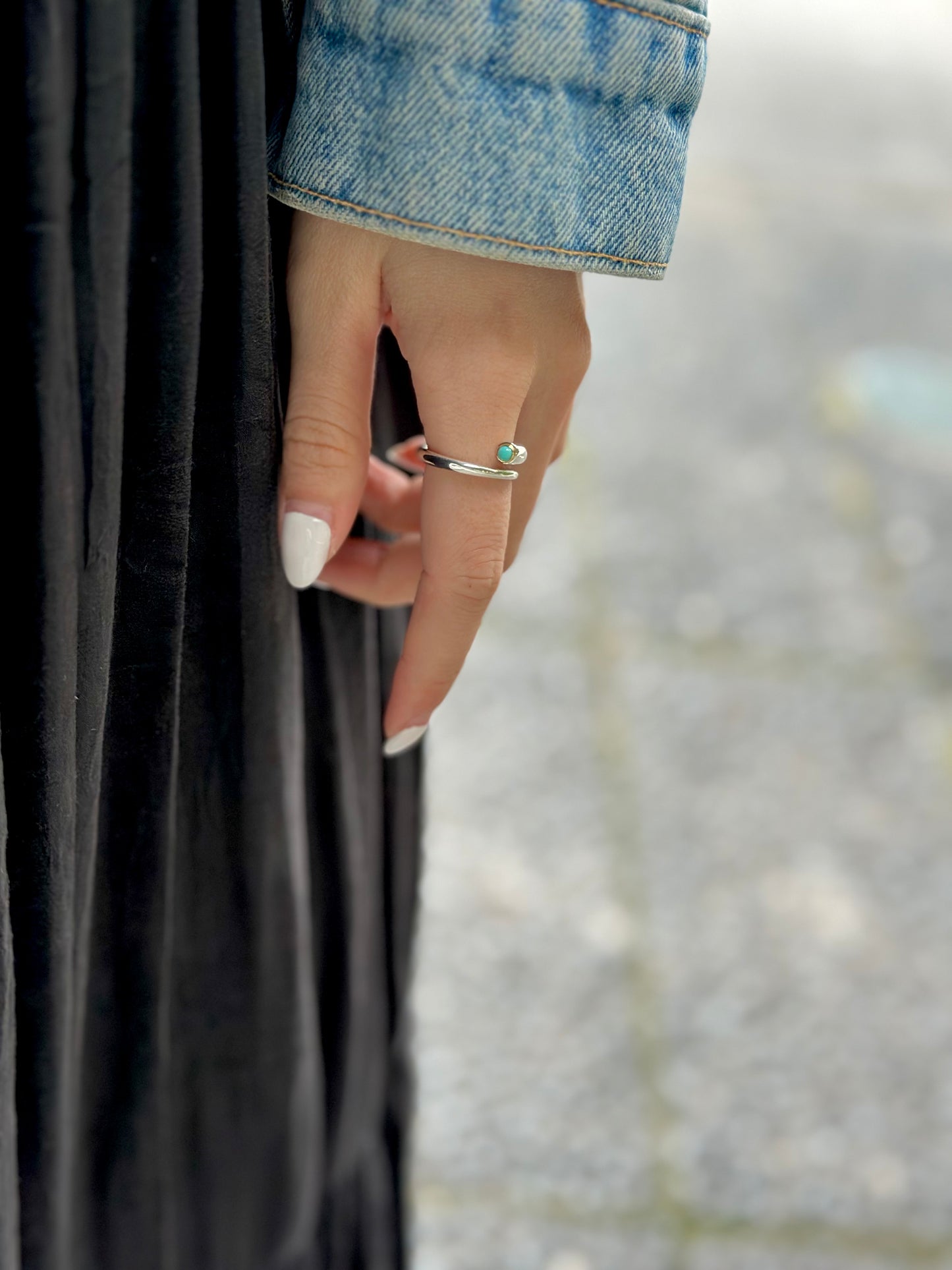 Silver925 × Brass design ring 1