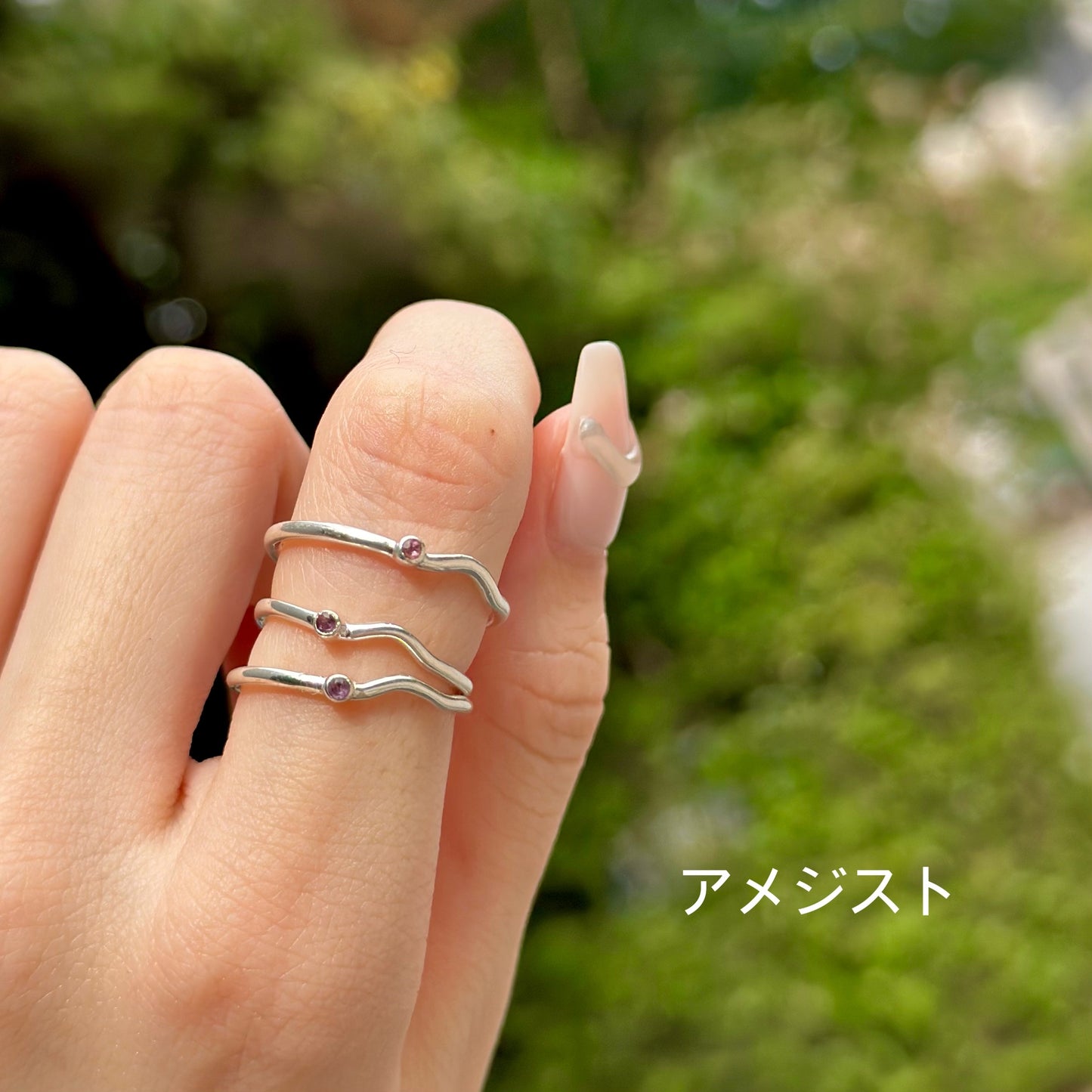 Petit stone wave ring 2