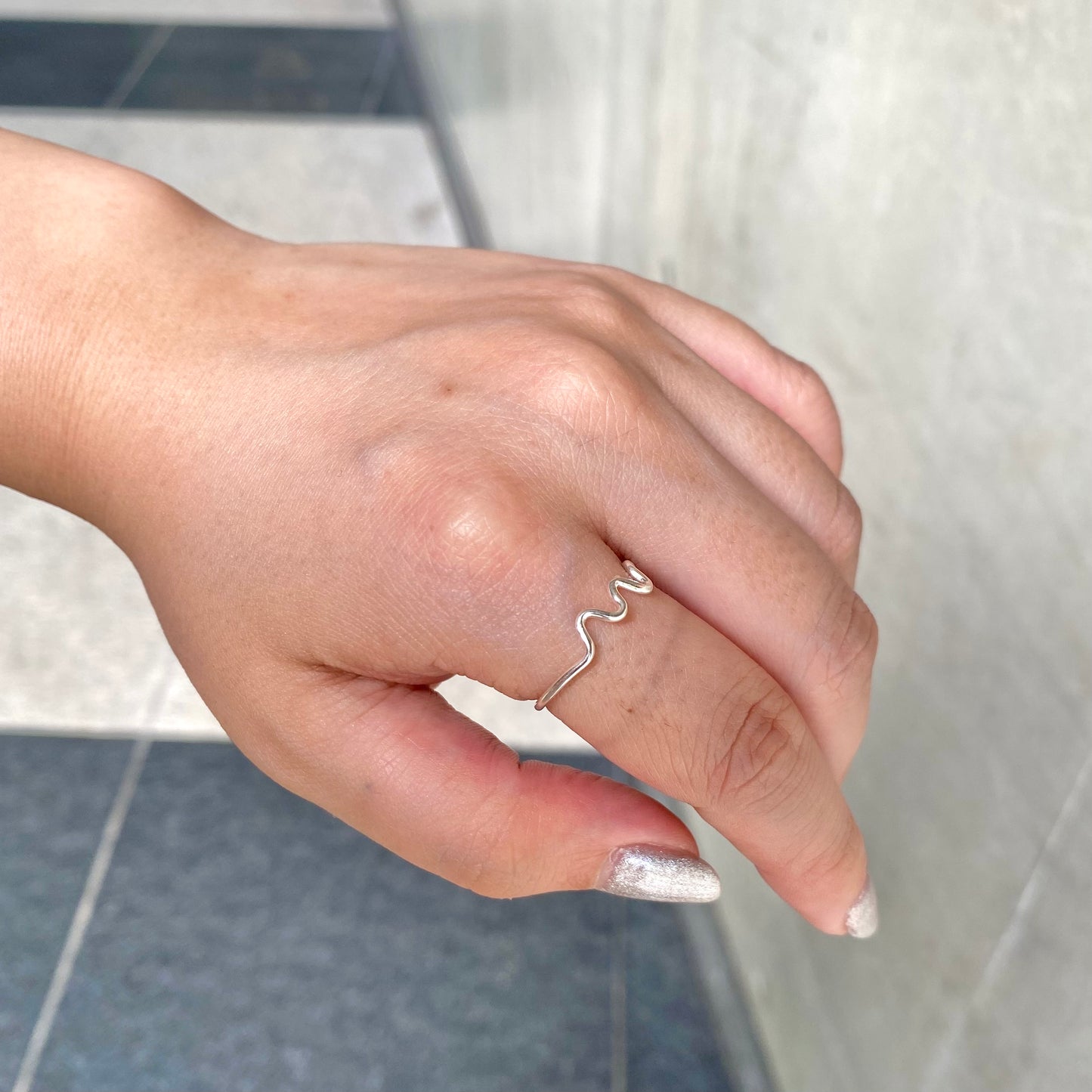 Silver925 plain ring 74