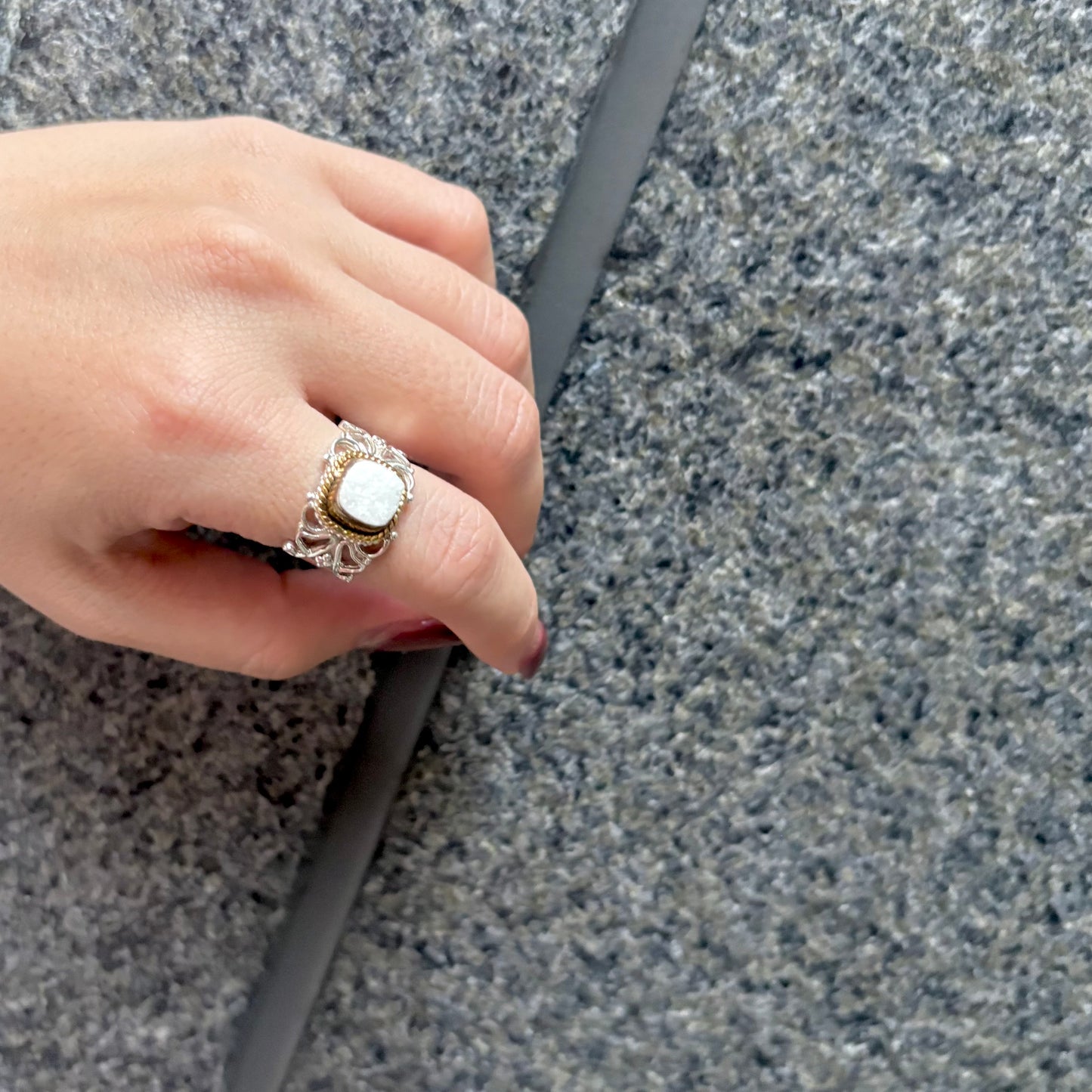 Connect ring〈 Druzy 〉
