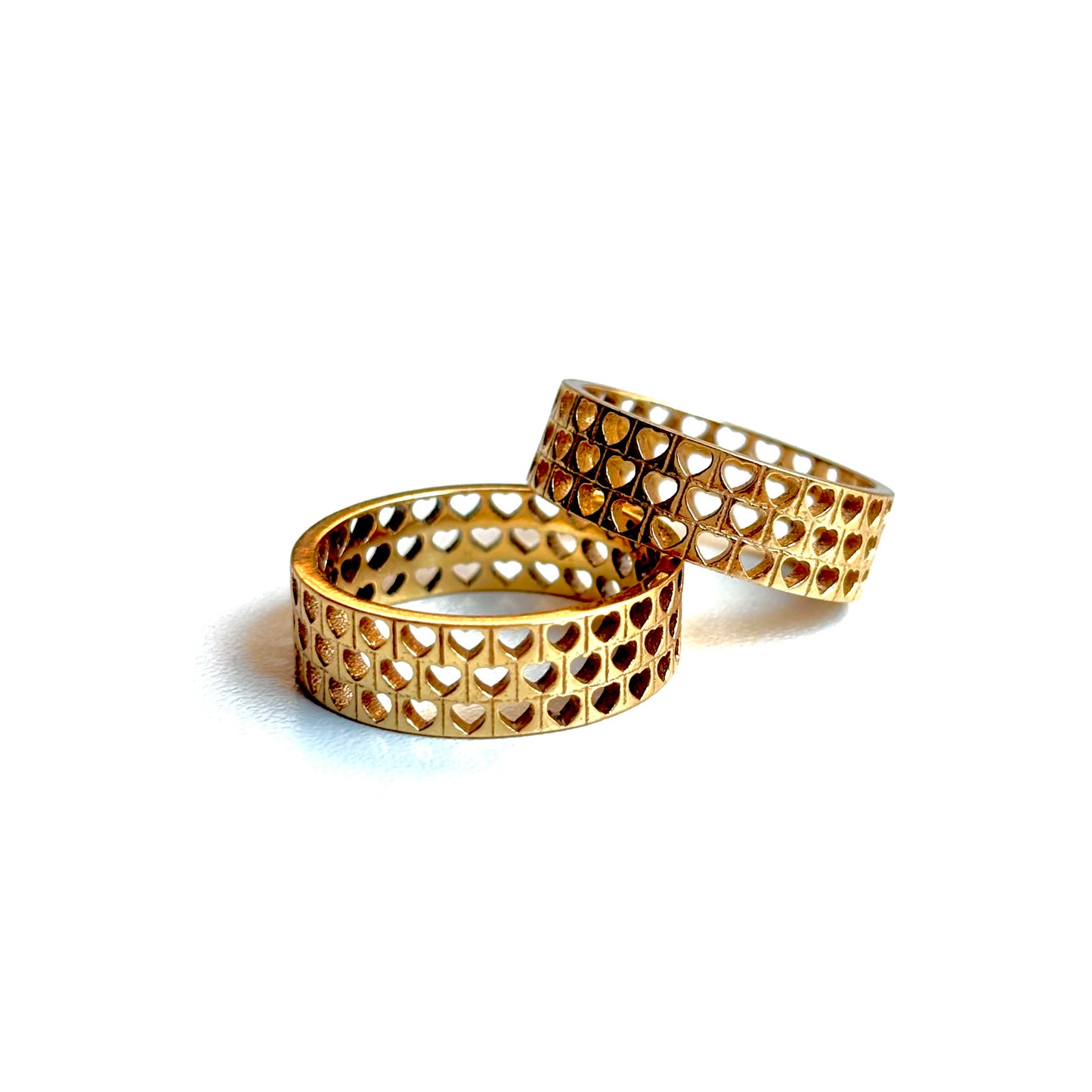 Brass Heart plain ring 6