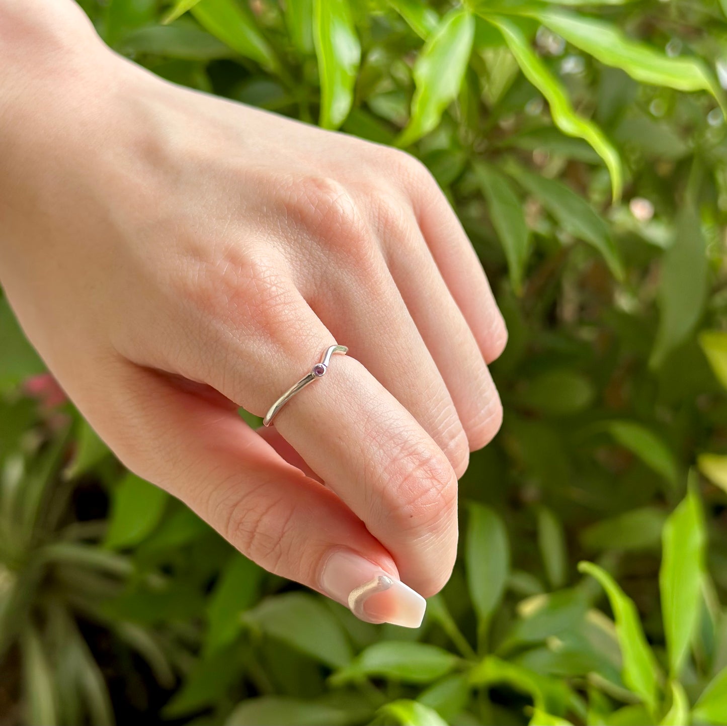 Petit stone wave ring 2