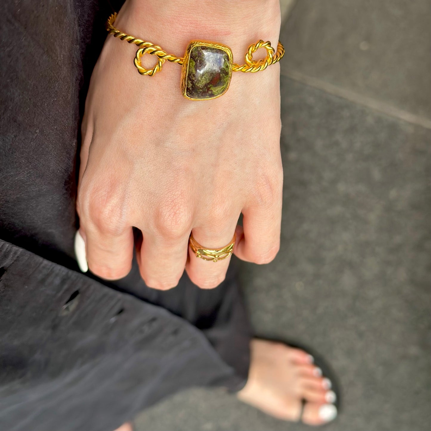 Brass twist bangle 2