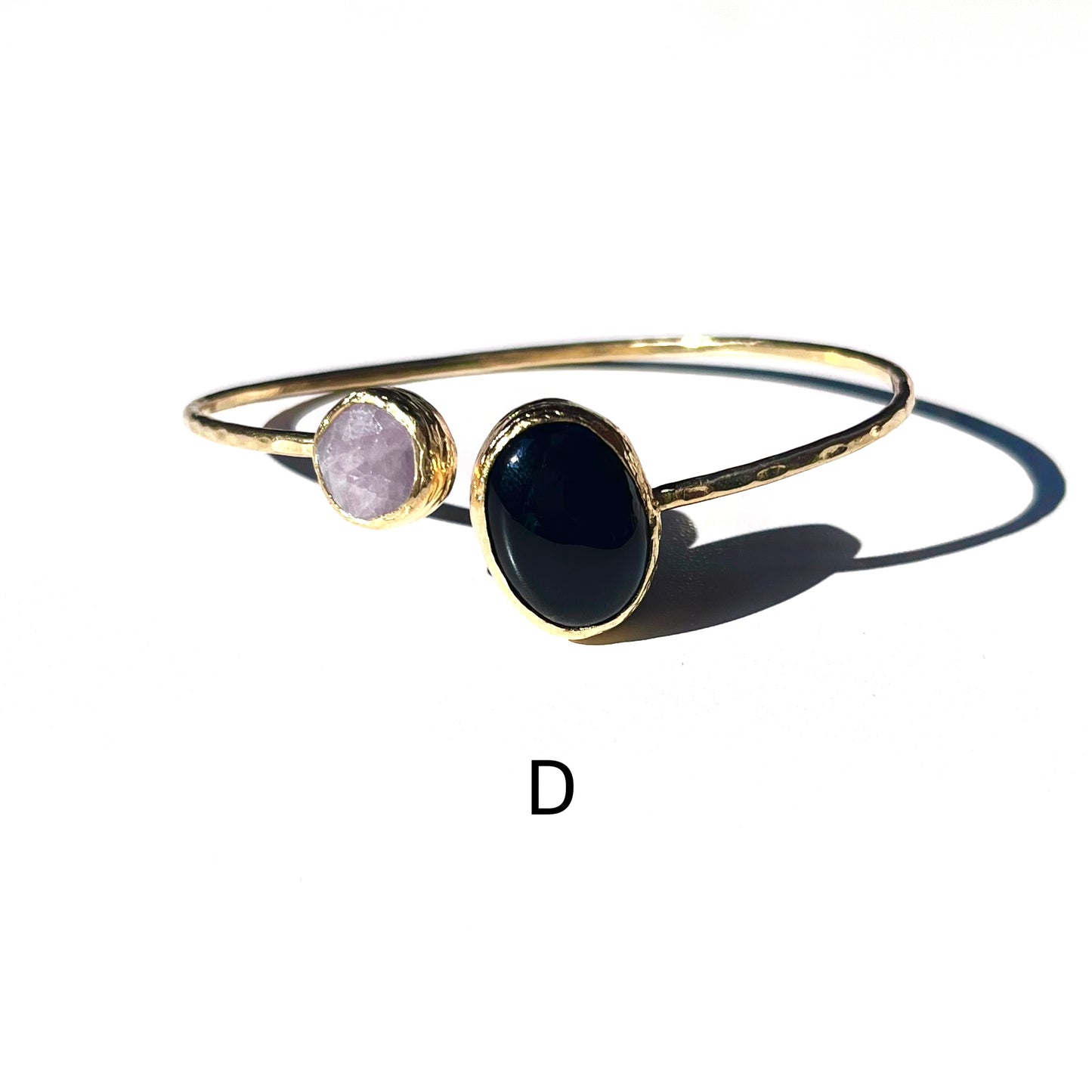 Brass 2stone bangle