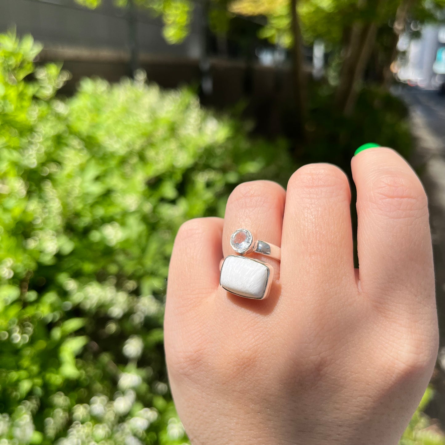 Silver925 2stone ring 7