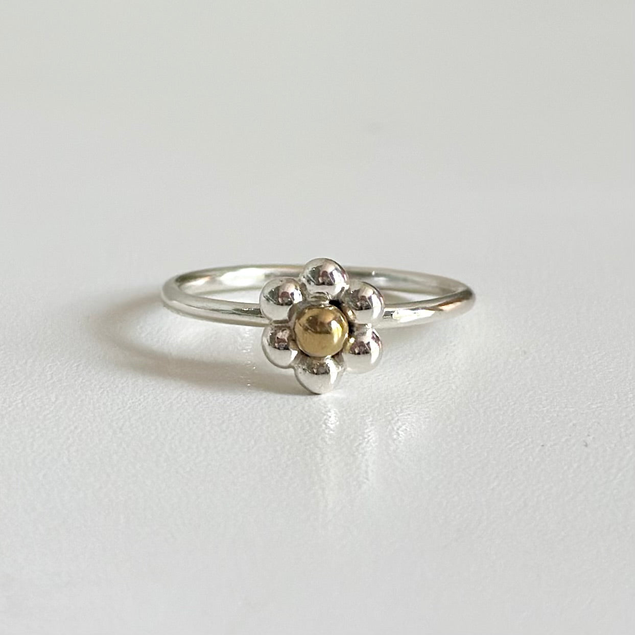 Flower plain ring 19