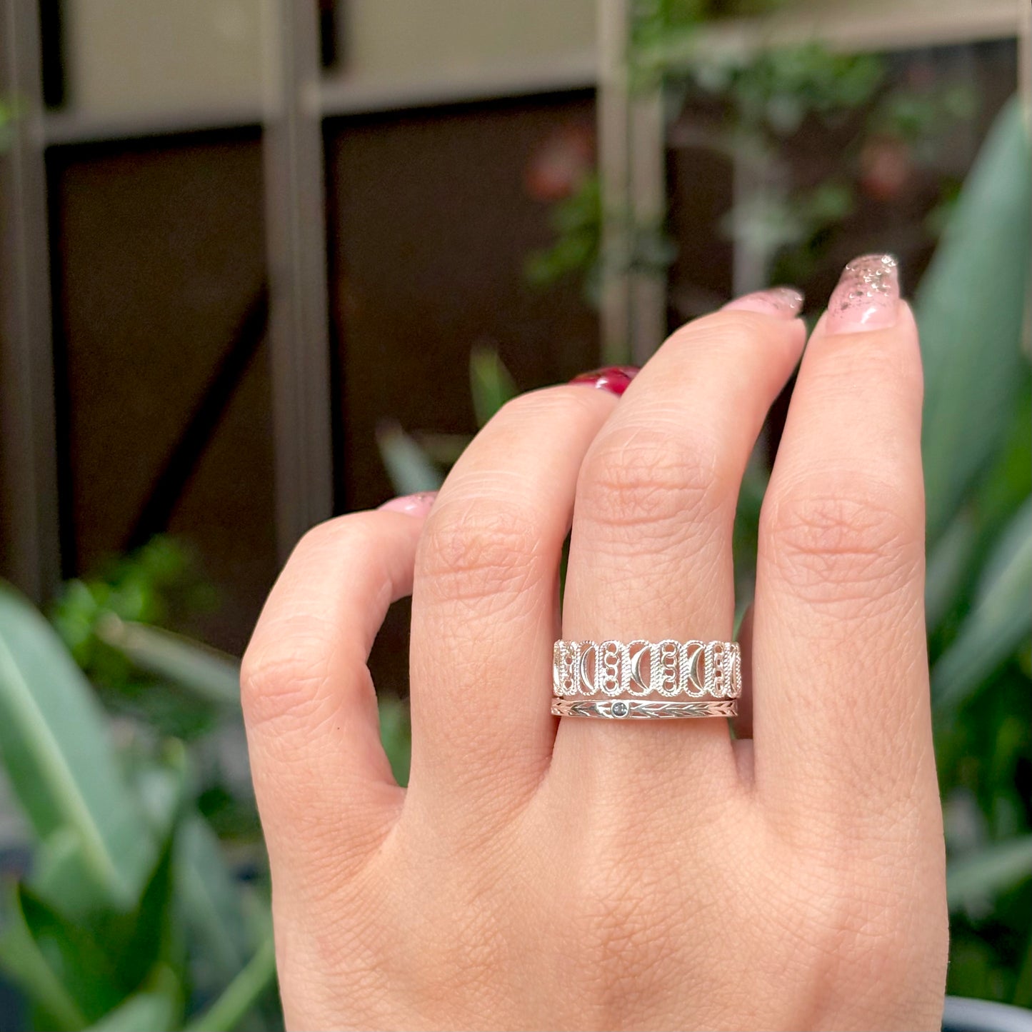 Moon plain ring 5