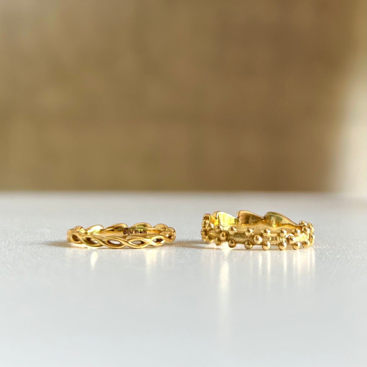 Brass half&half ring