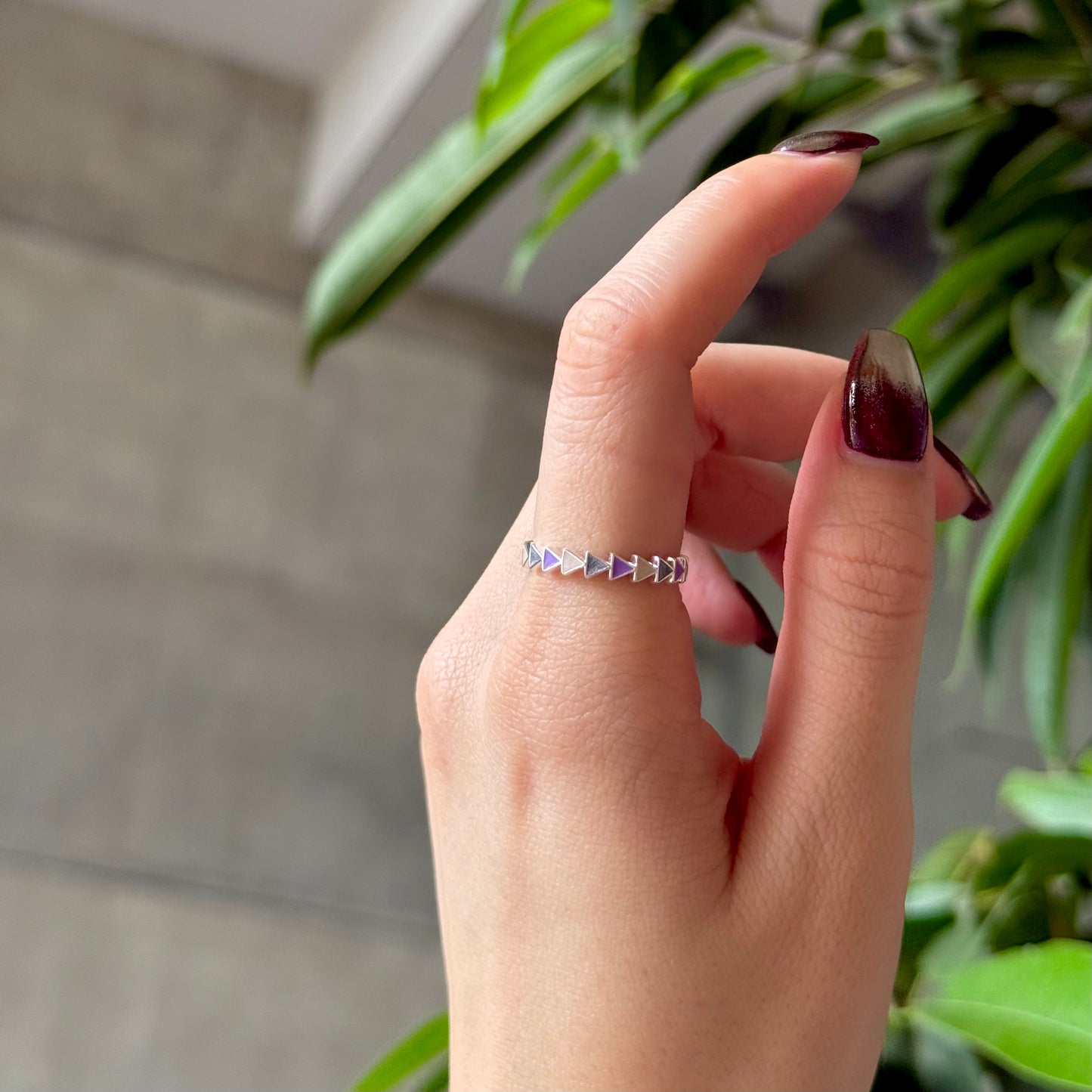 【オンライン先行】Triangle enamel ring 4