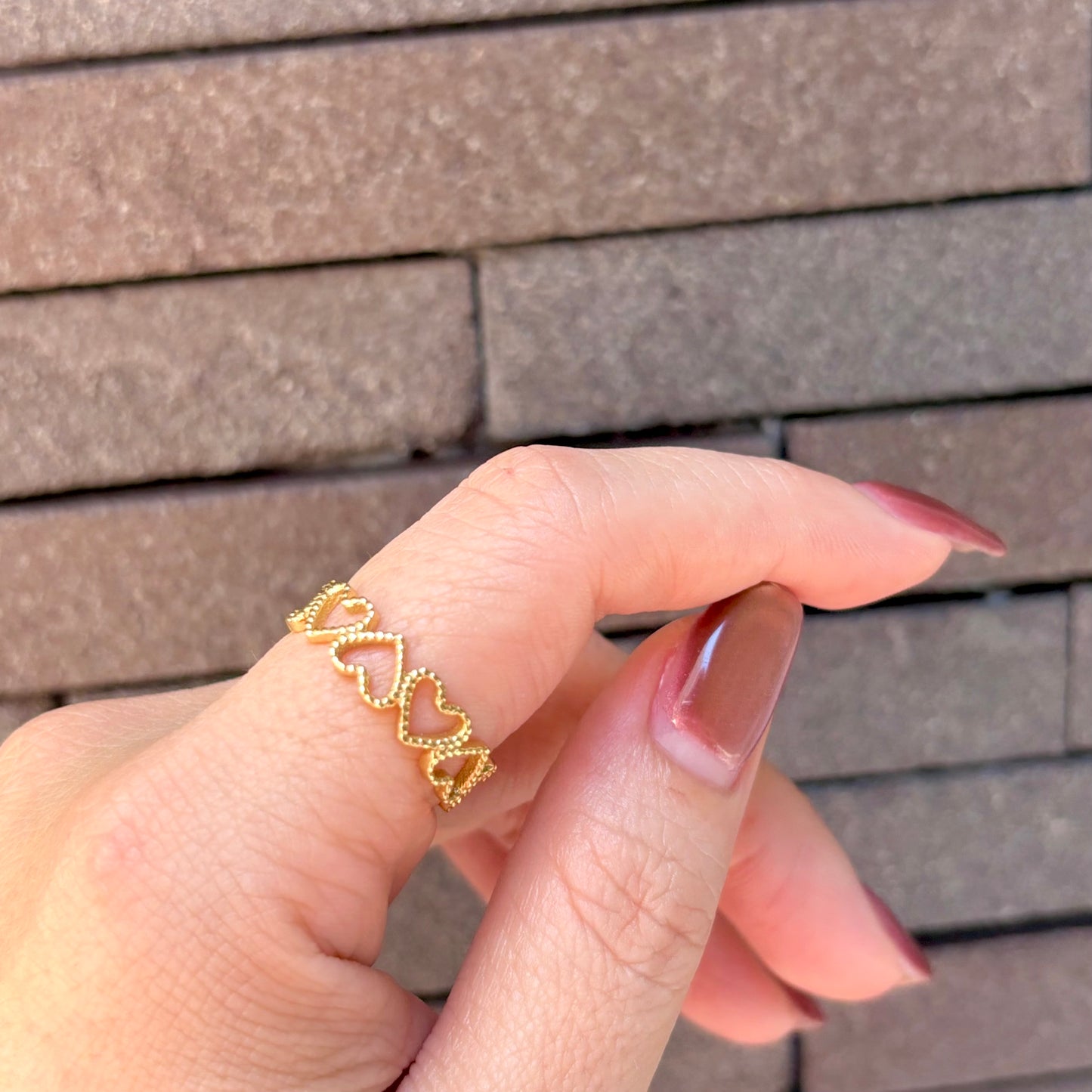 Brass Heart plain ring 4
