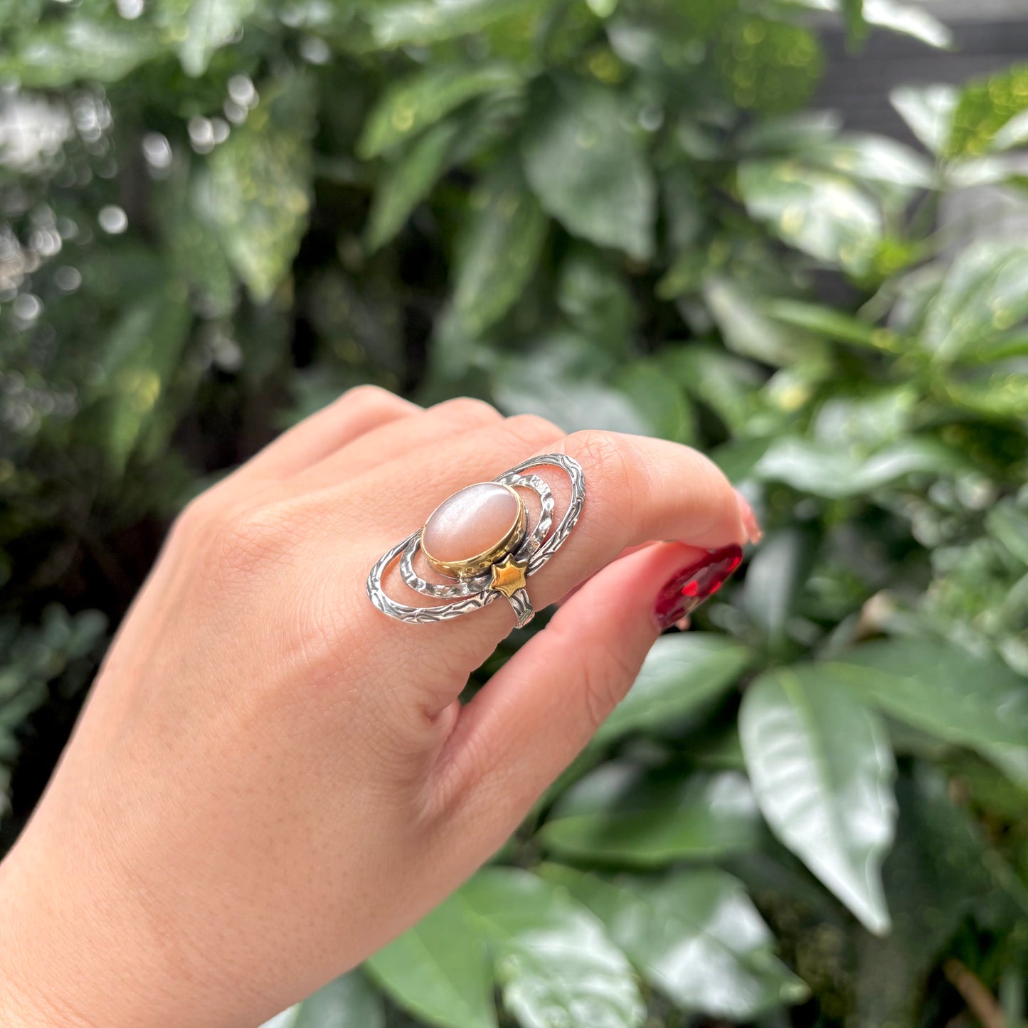 Silver925×Brass star design ring