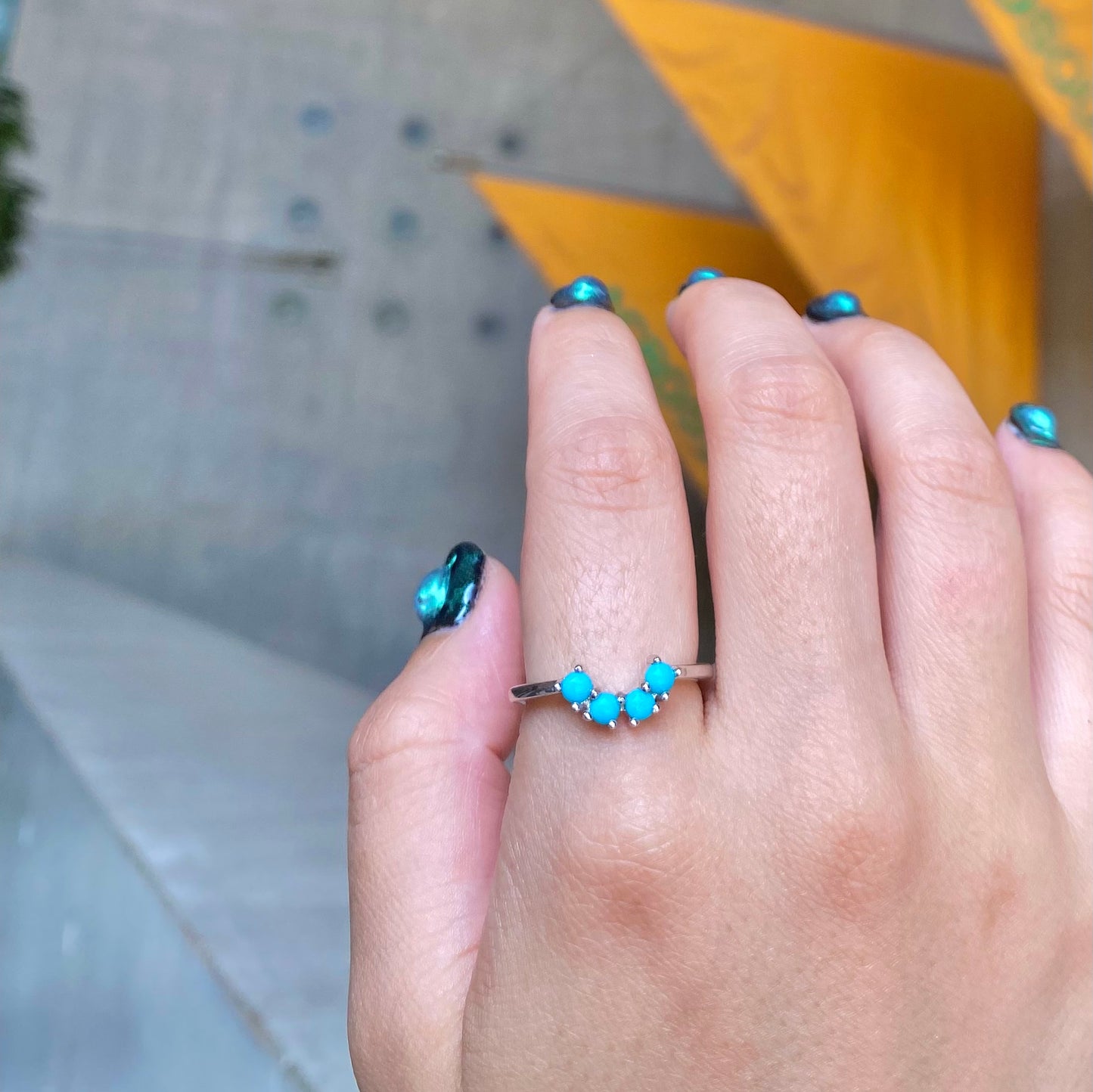 Silver925 4stone ring