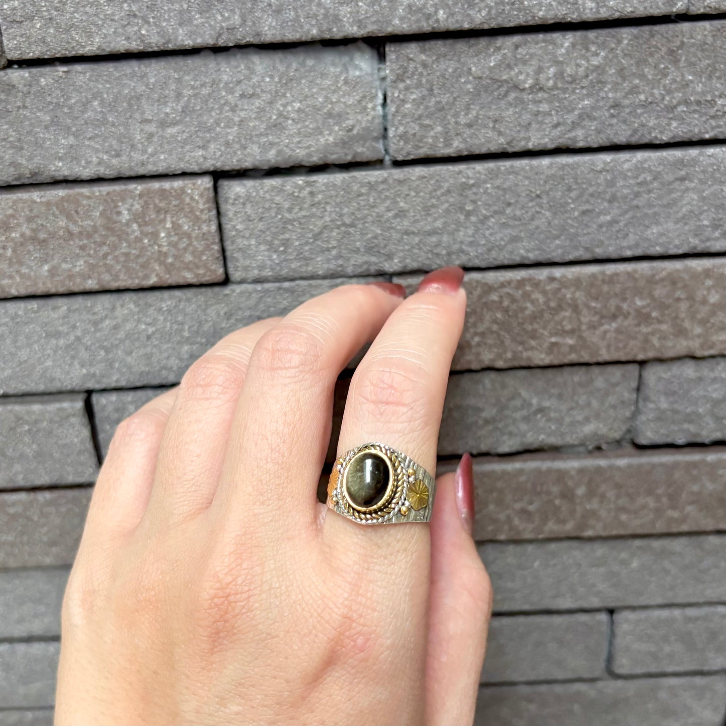 Connect ring〈 Black & Gold 〉