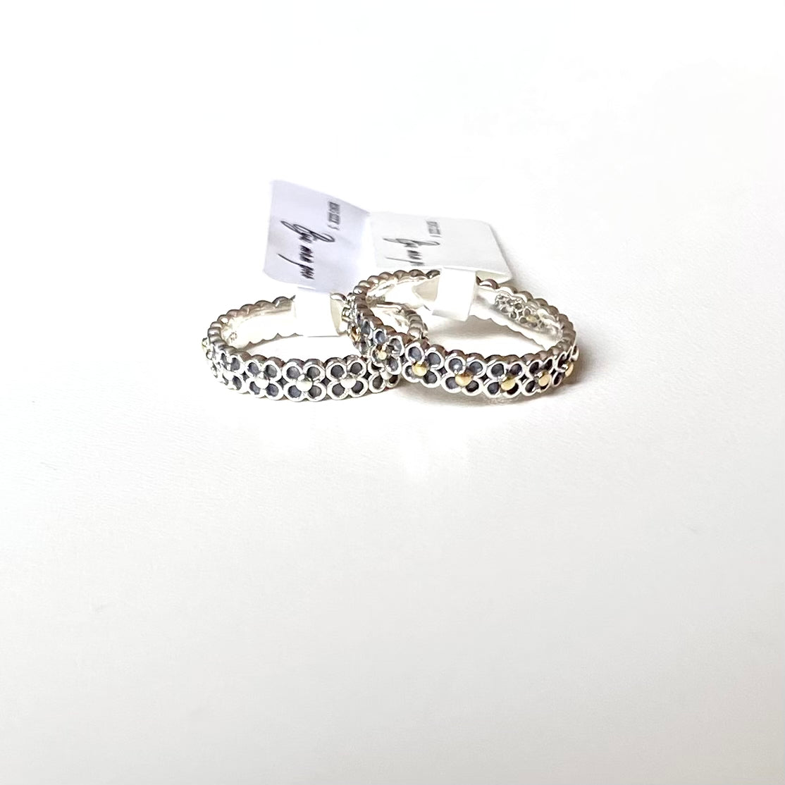 【poco】Silver925×18K plain ring 3