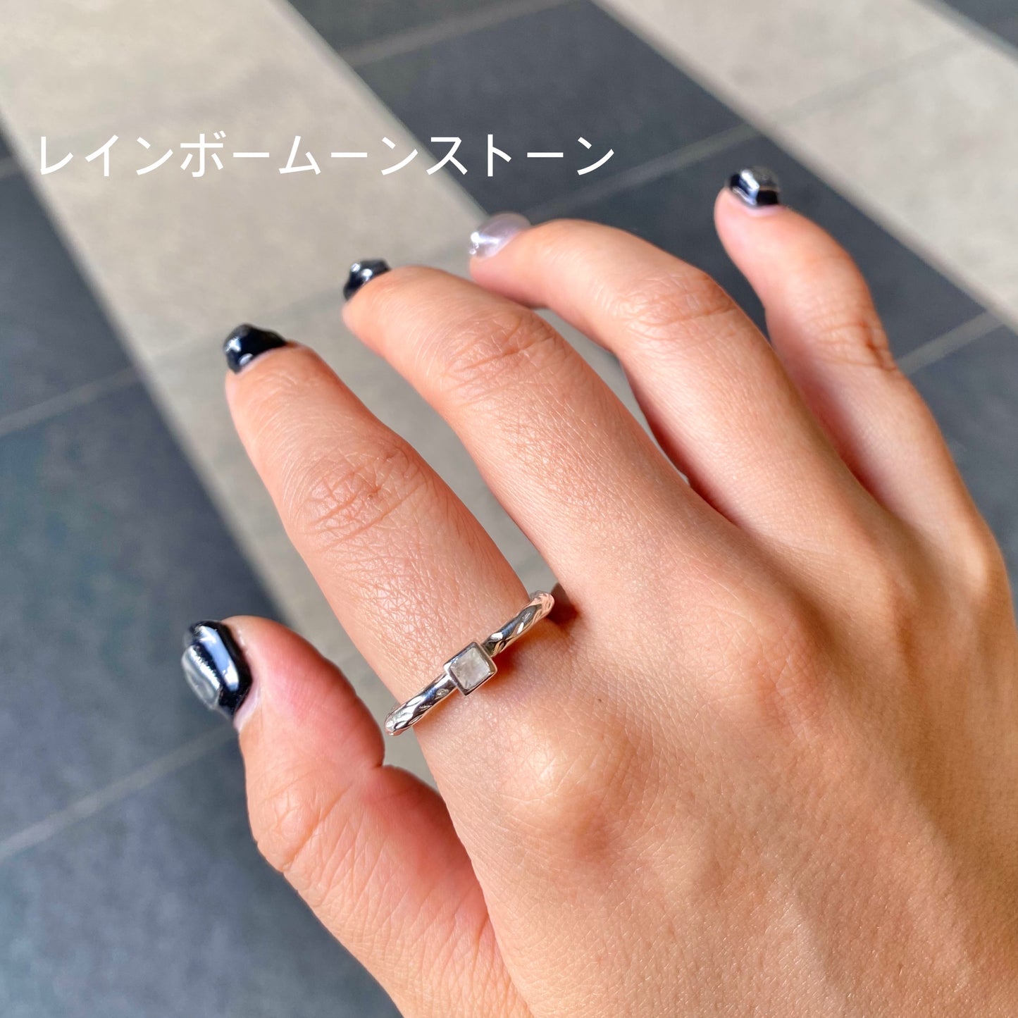 Silver925 square petit ring