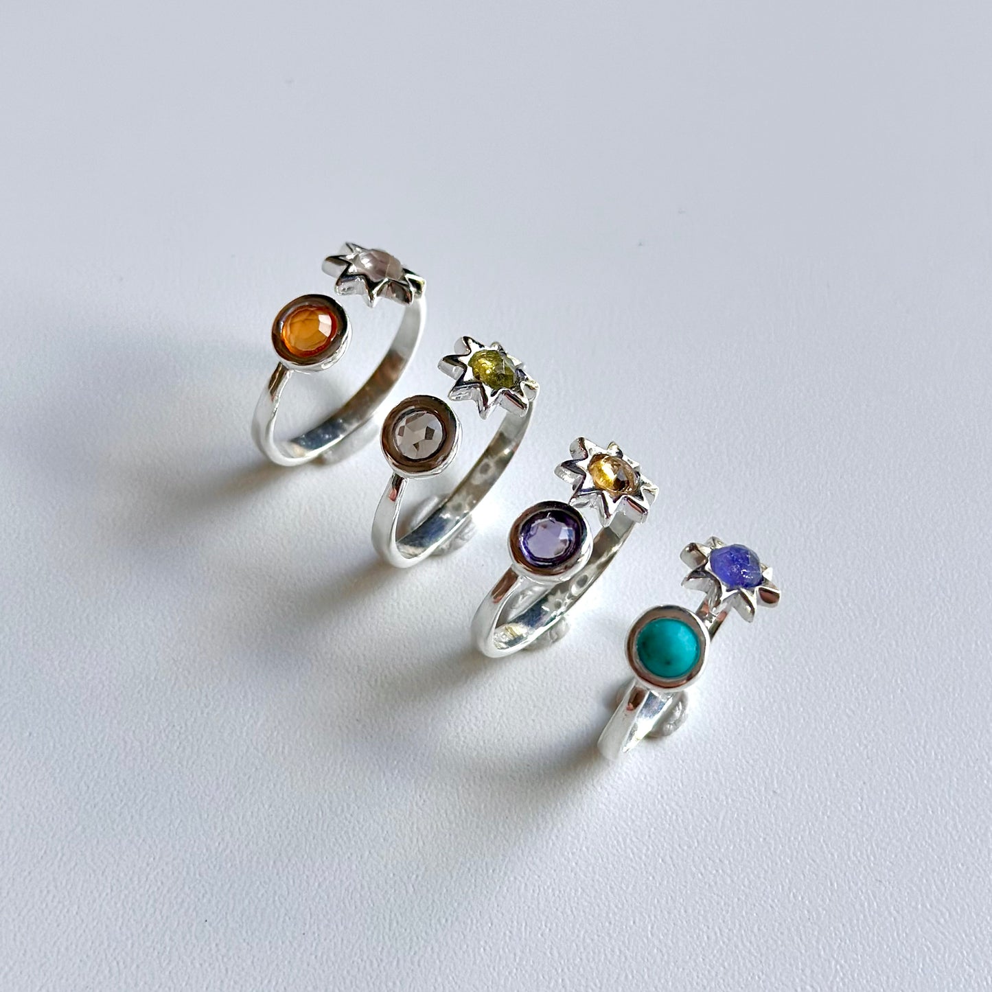 Silver925 2stone ring 5
