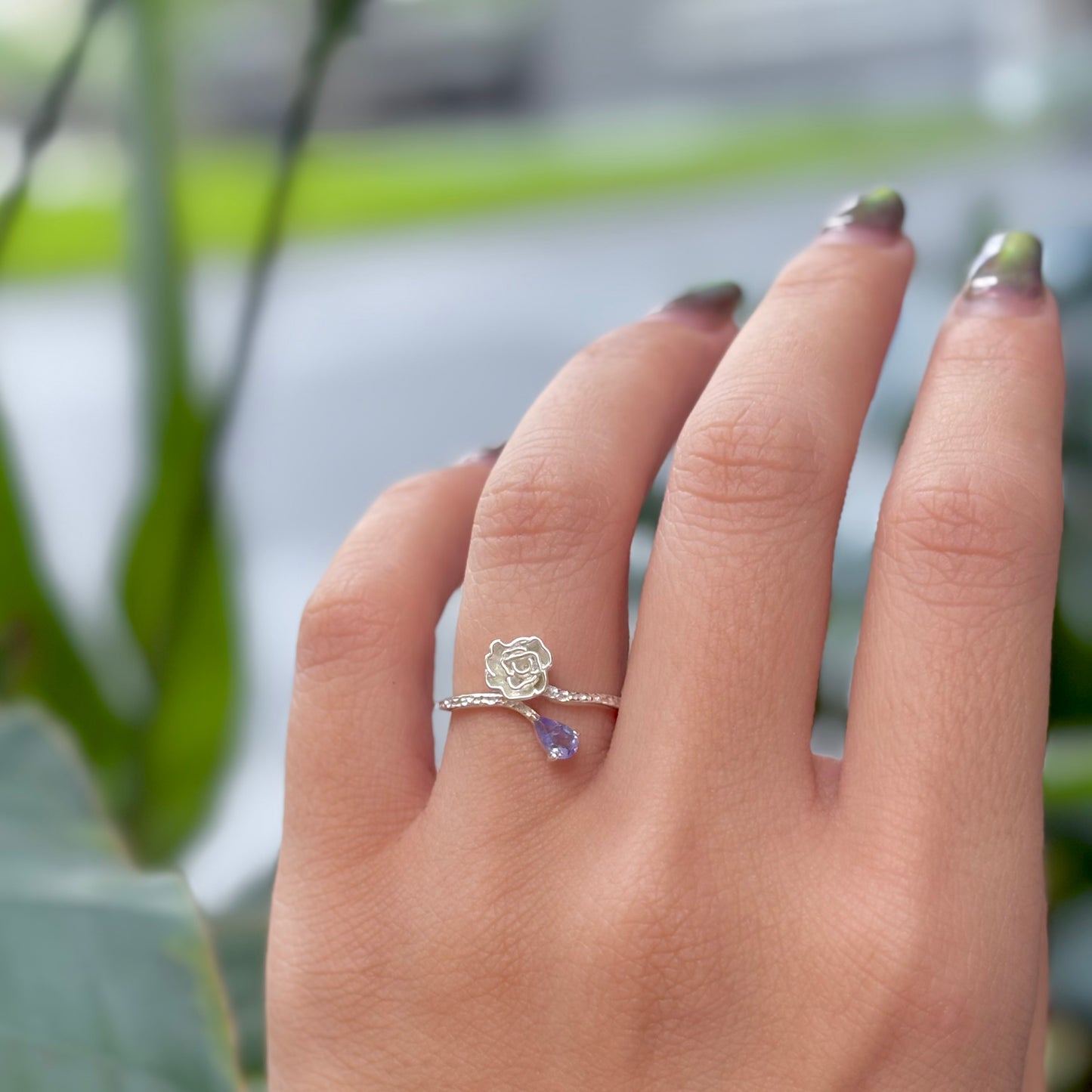 Flower design ring 19