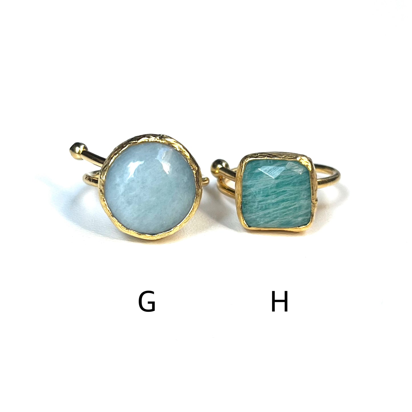 Brass 1stone ring 1