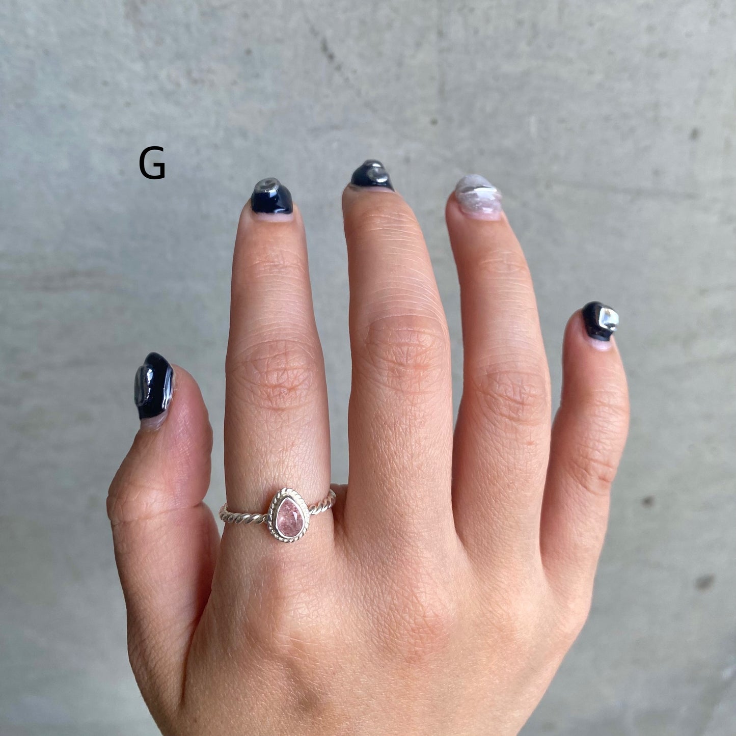 Silver925 petit ring〈pink〉