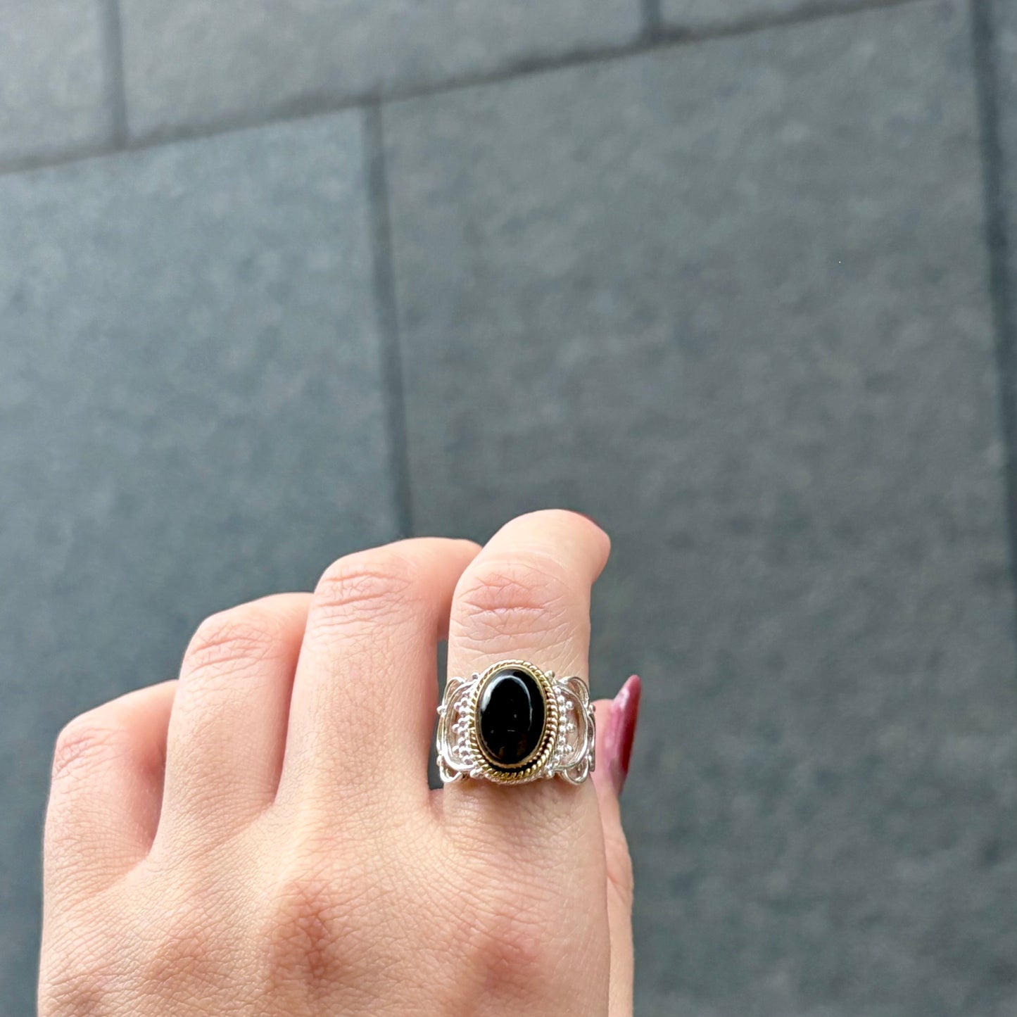Connect ring〈 Black & Gold 〉
