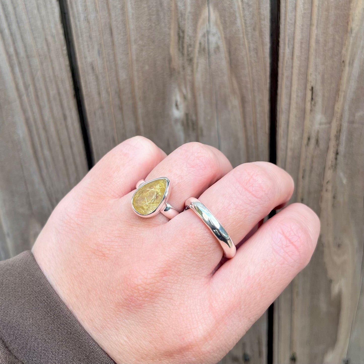【GINZA limited】 Golden Rutile ring