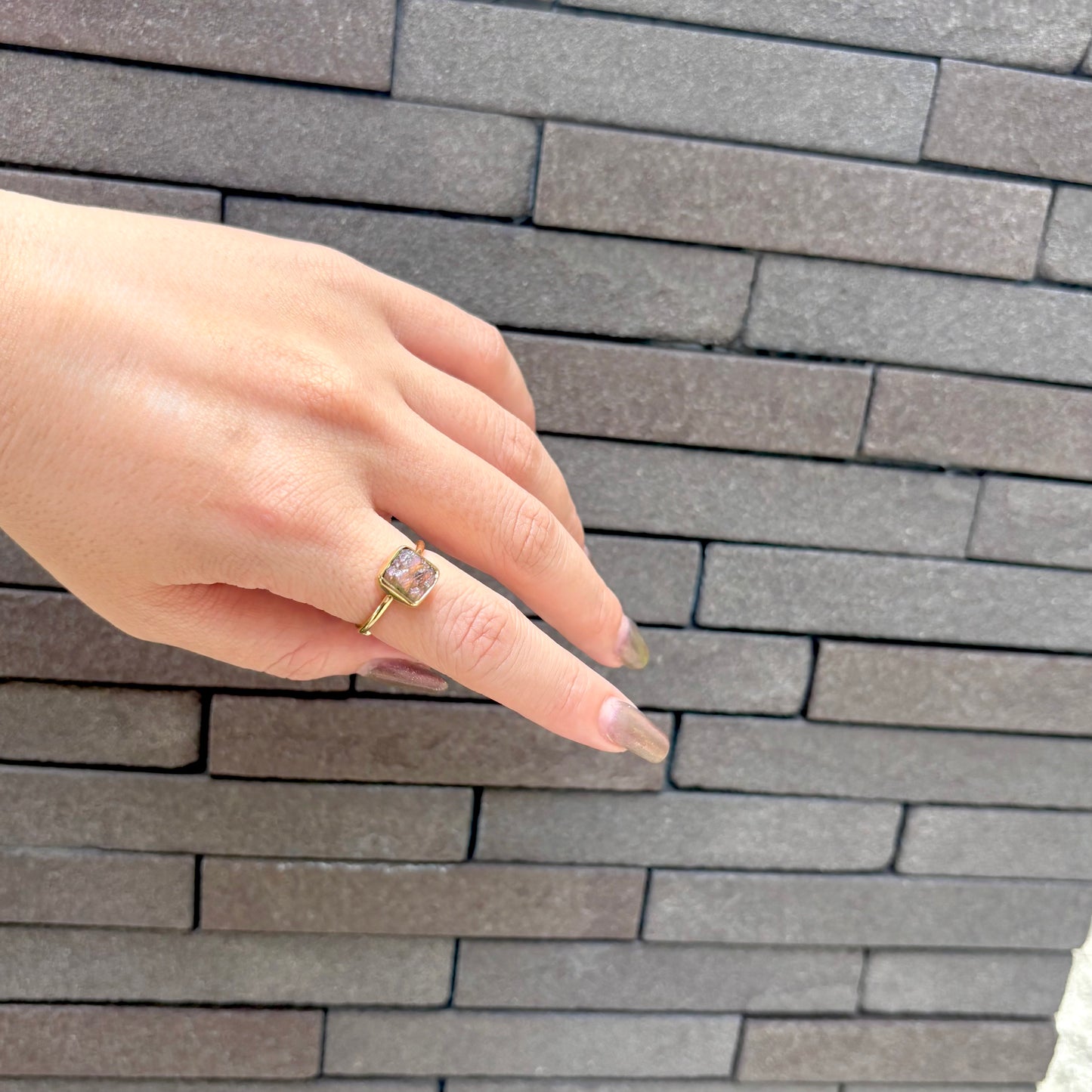 Brass roughcut ring